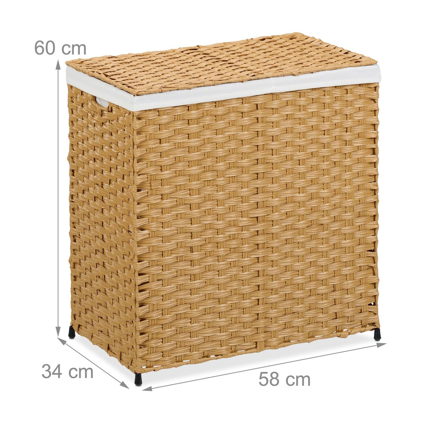 Laundry basket in rattan look 110 L