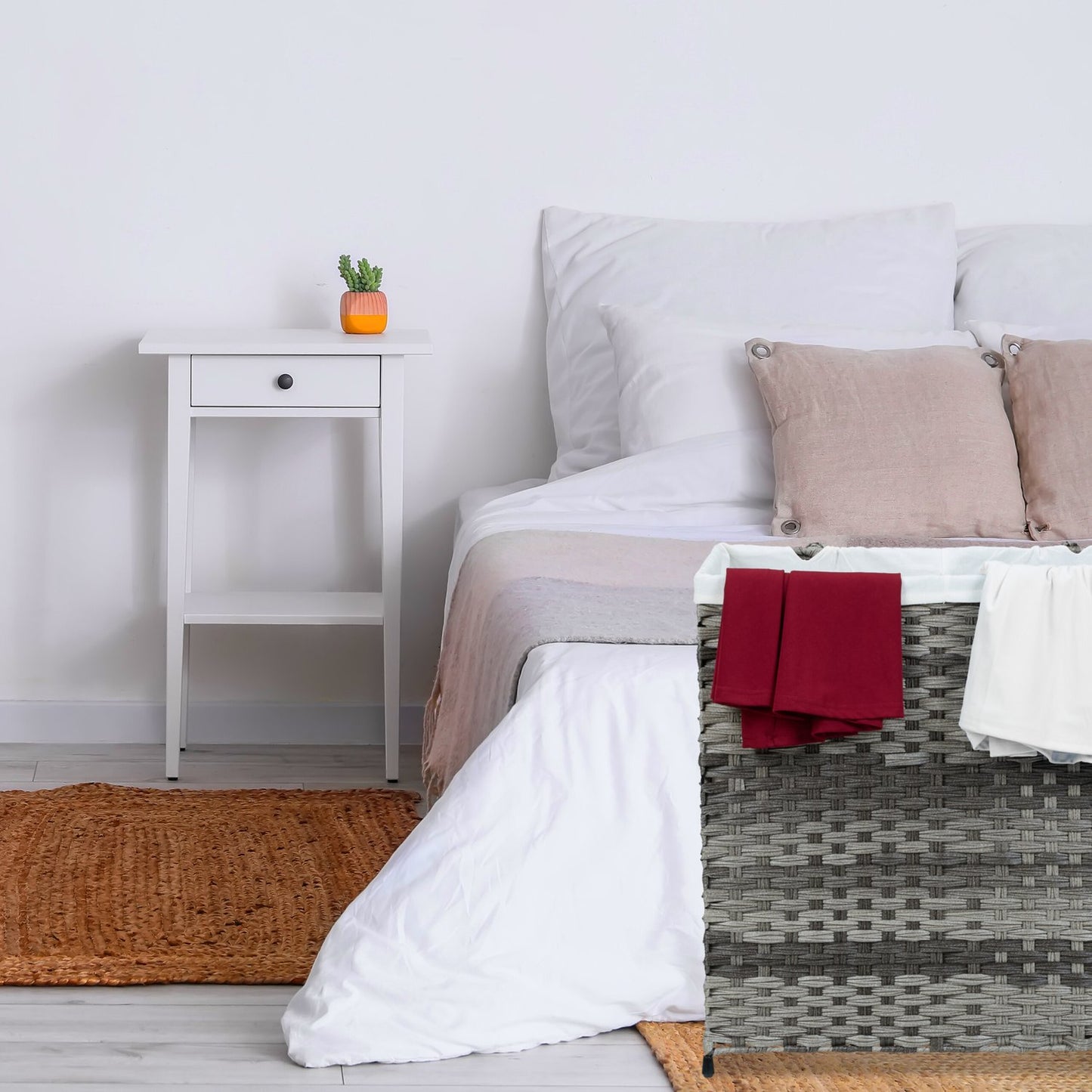 Laundry basket in rattan look 110 L