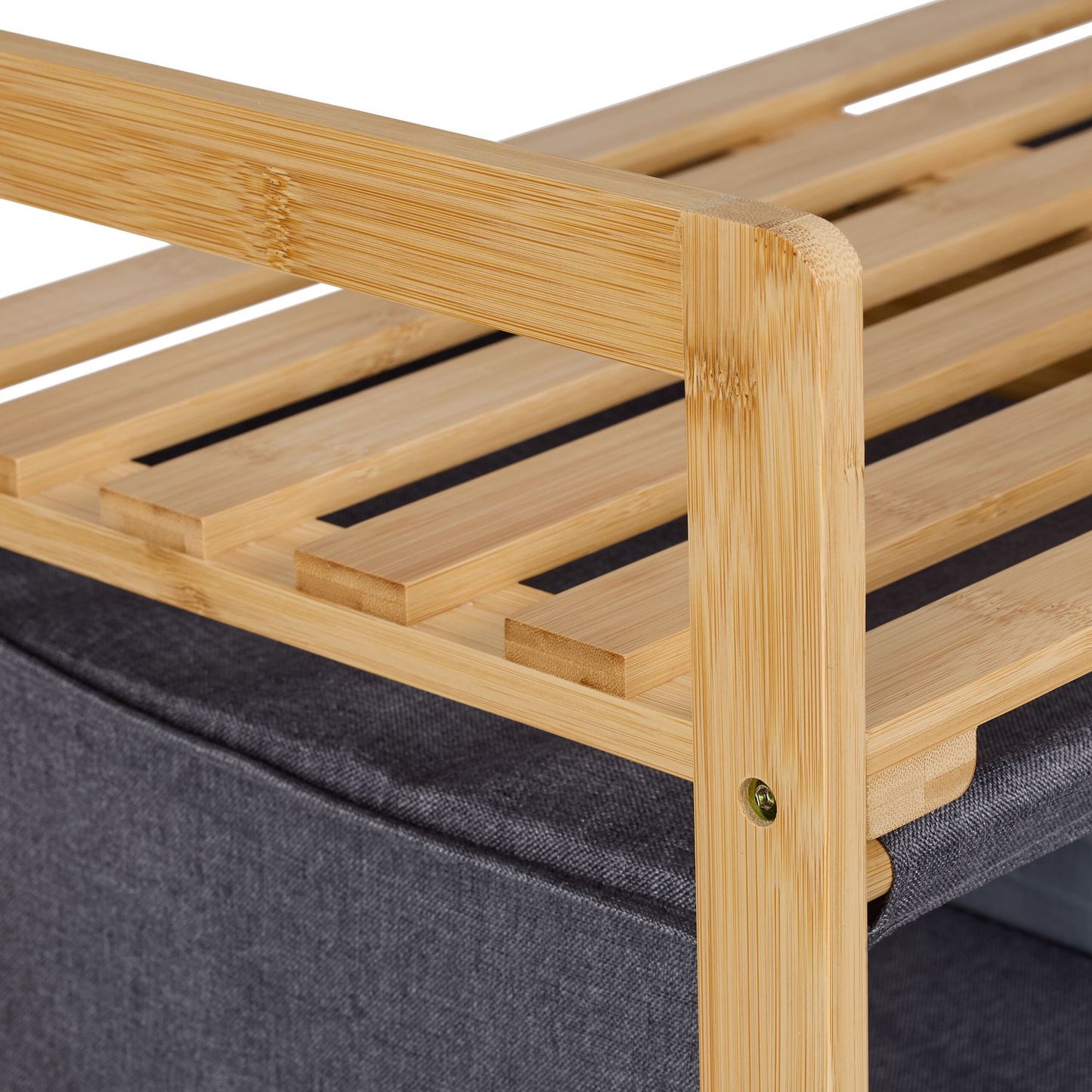 Laundry basket stand with 3 compartments