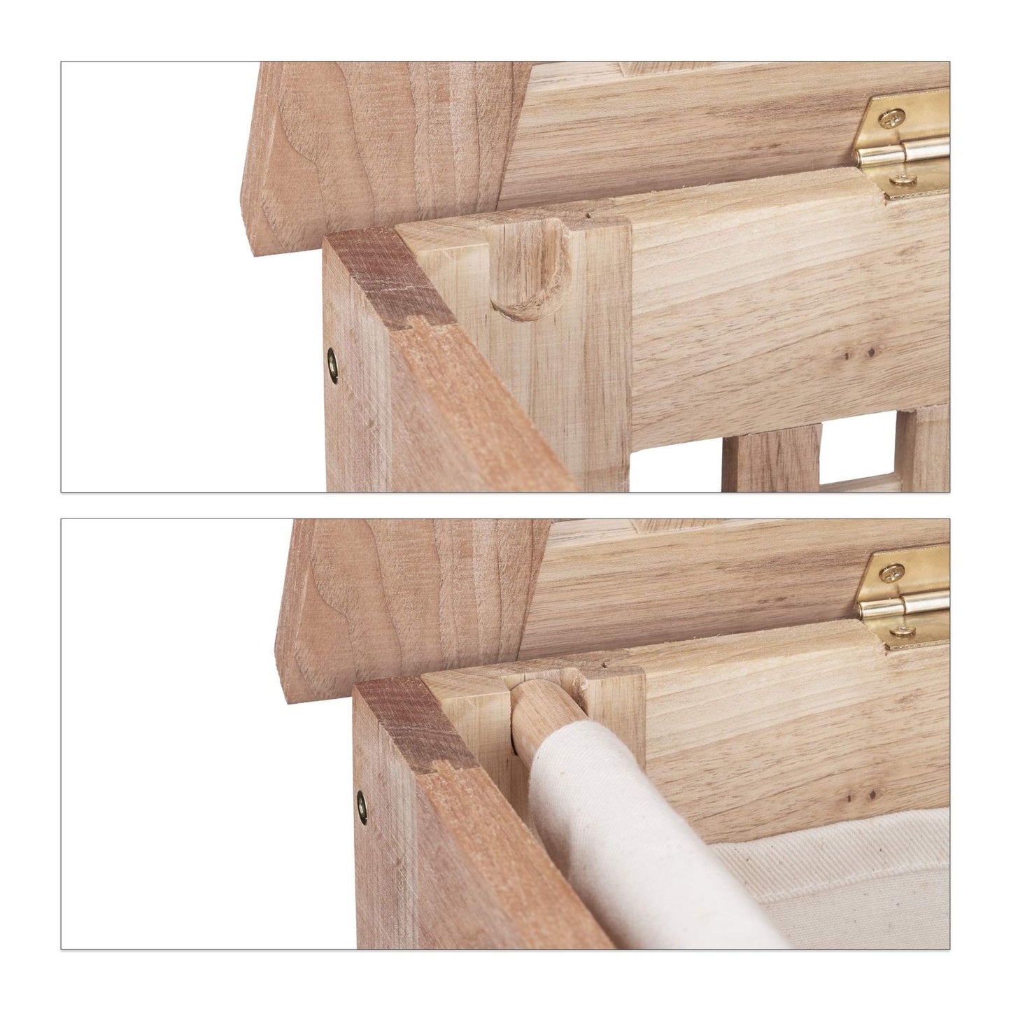 Laundry basket walnut