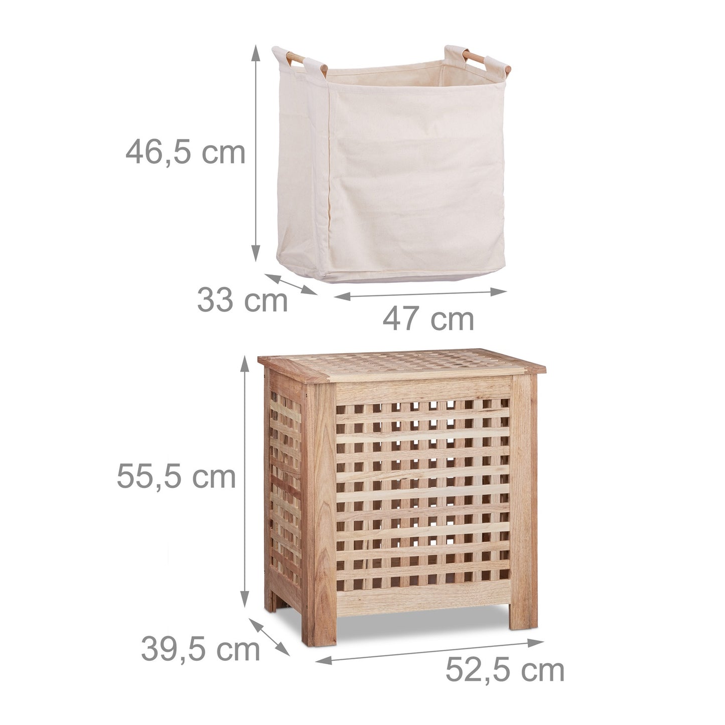 Laundry basket walnut