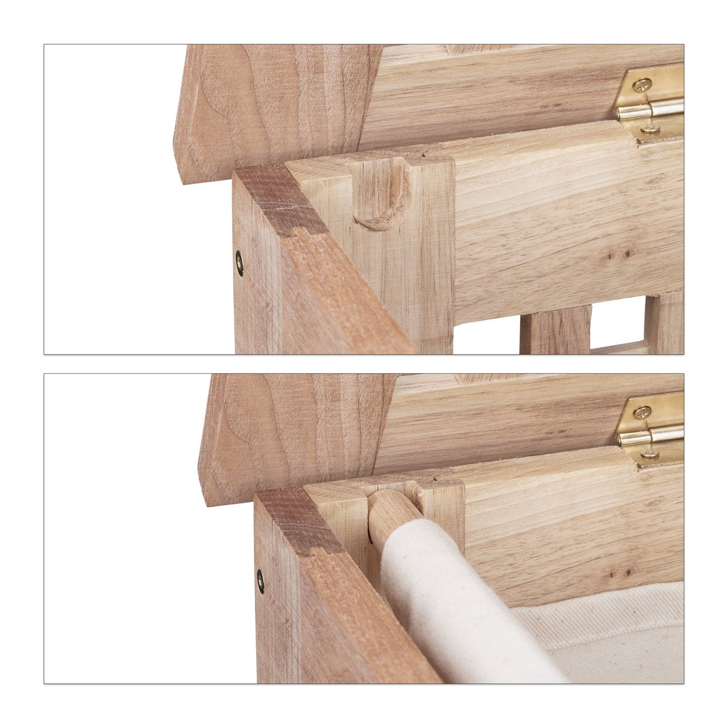 Laundry basket walnut