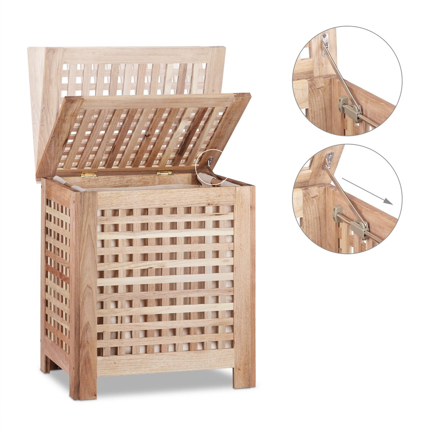 Laundry basket walnut