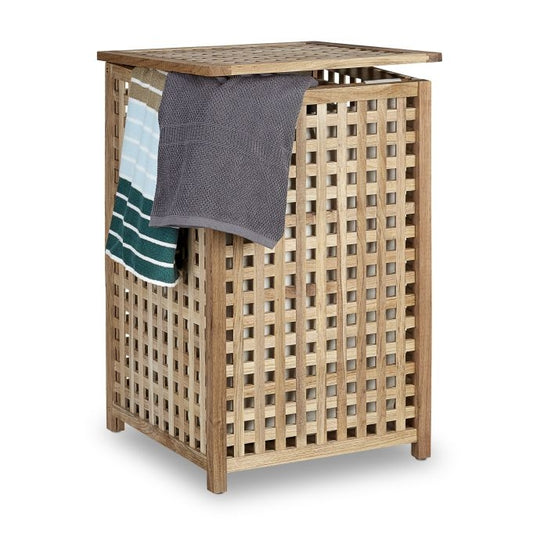 Laundry basket walnut wood