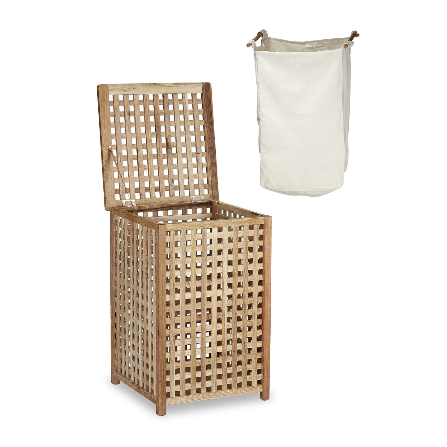 Laundry basket walnut wood