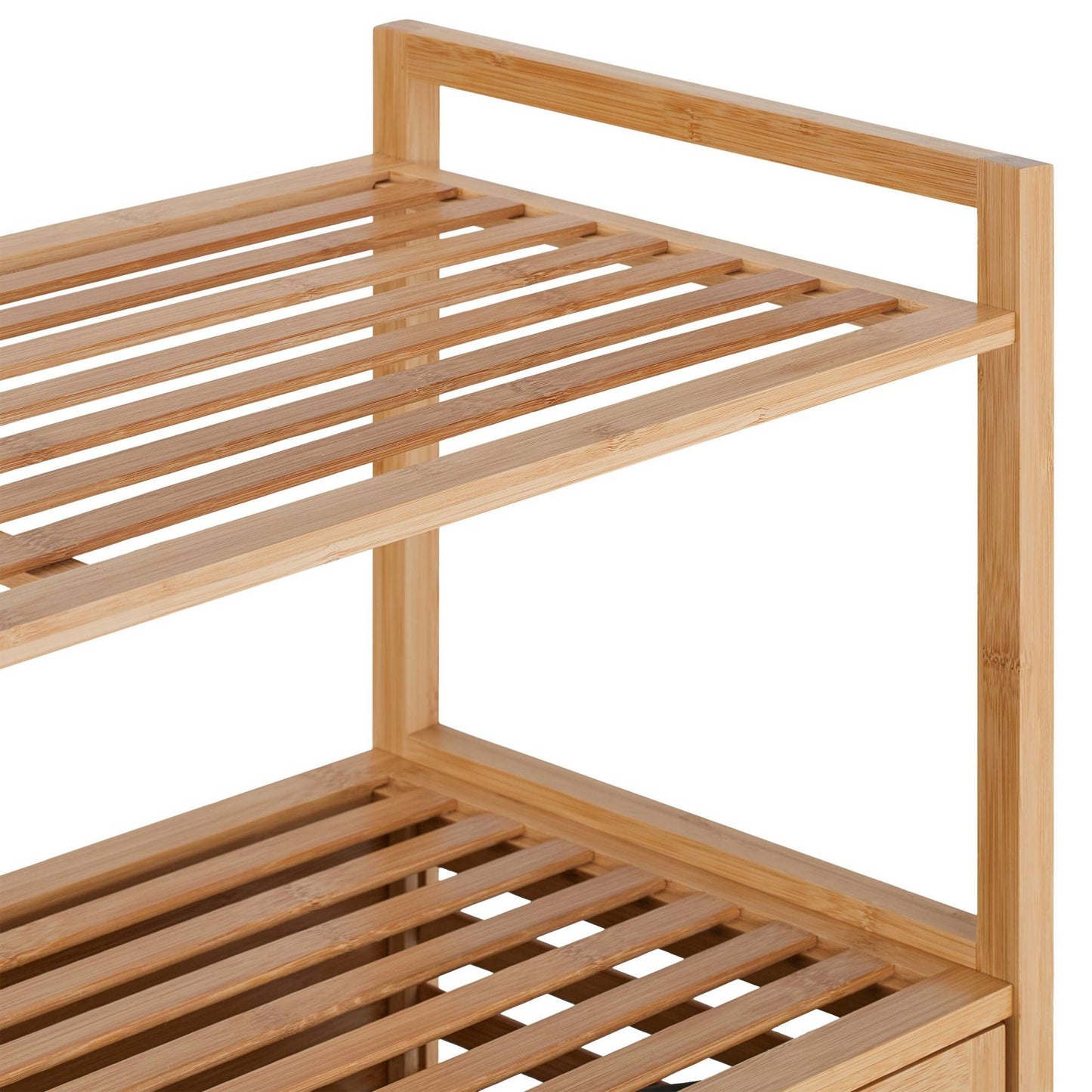 Laundry basket with 2 shelves