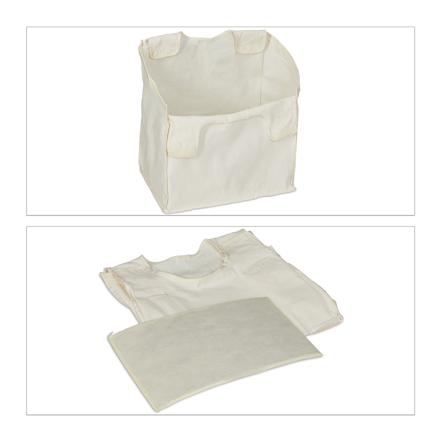 Laundry basket with bamboo shelf