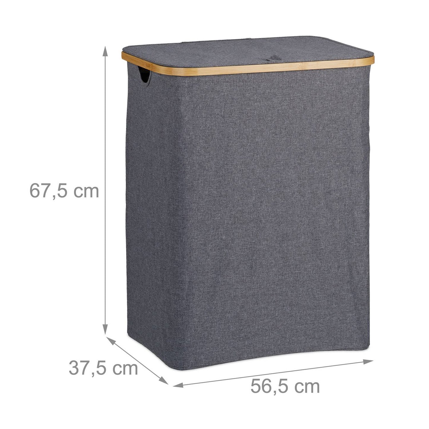 Laundry basket with lid 130 l