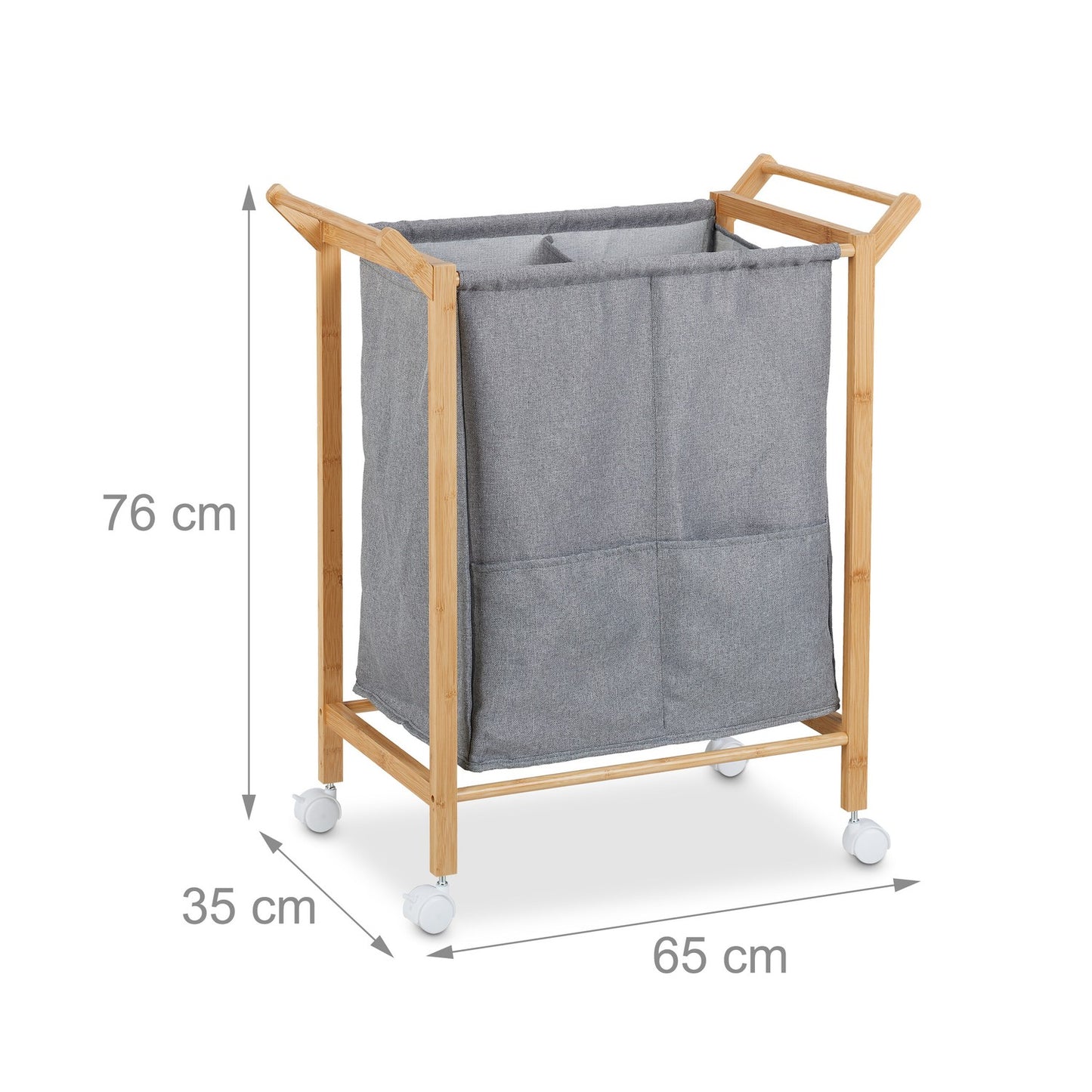Laundry basket with wheels