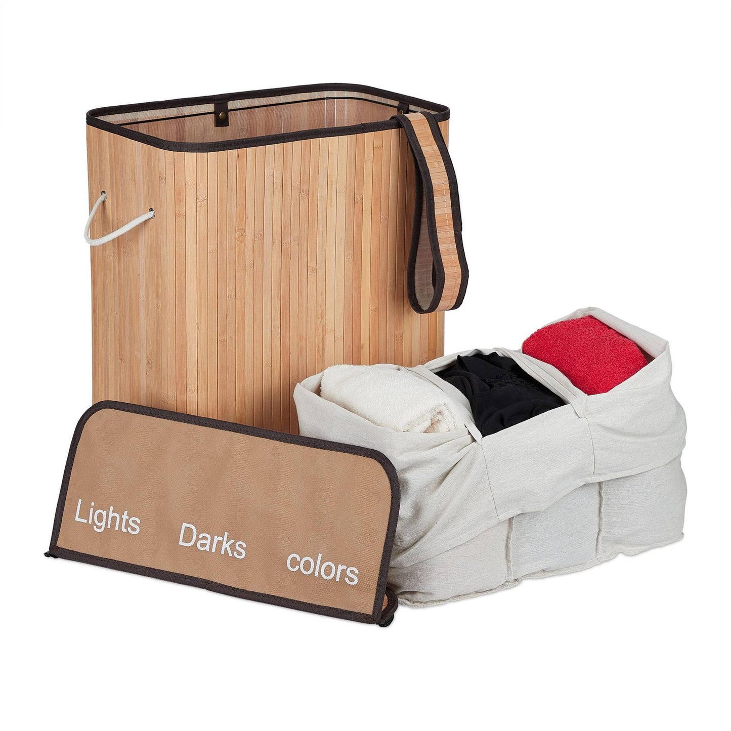 Laundry sorter in bamboo