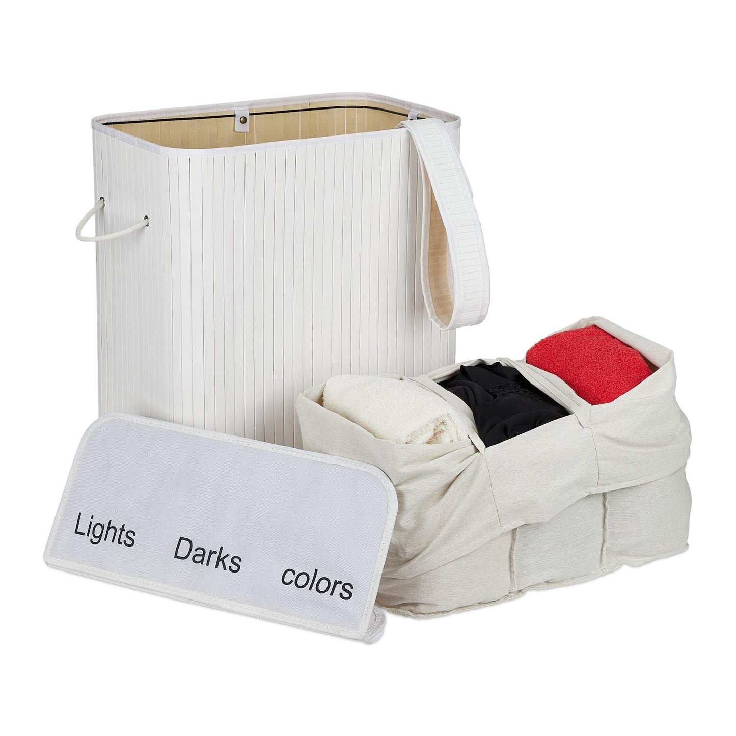 Laundry sorter in bamboo