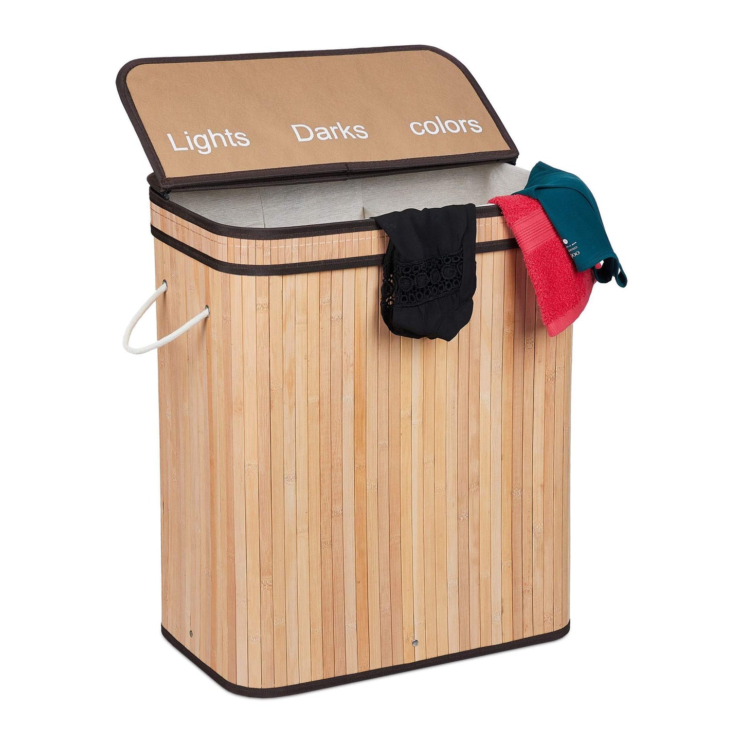 Laundry sorter in bamboo