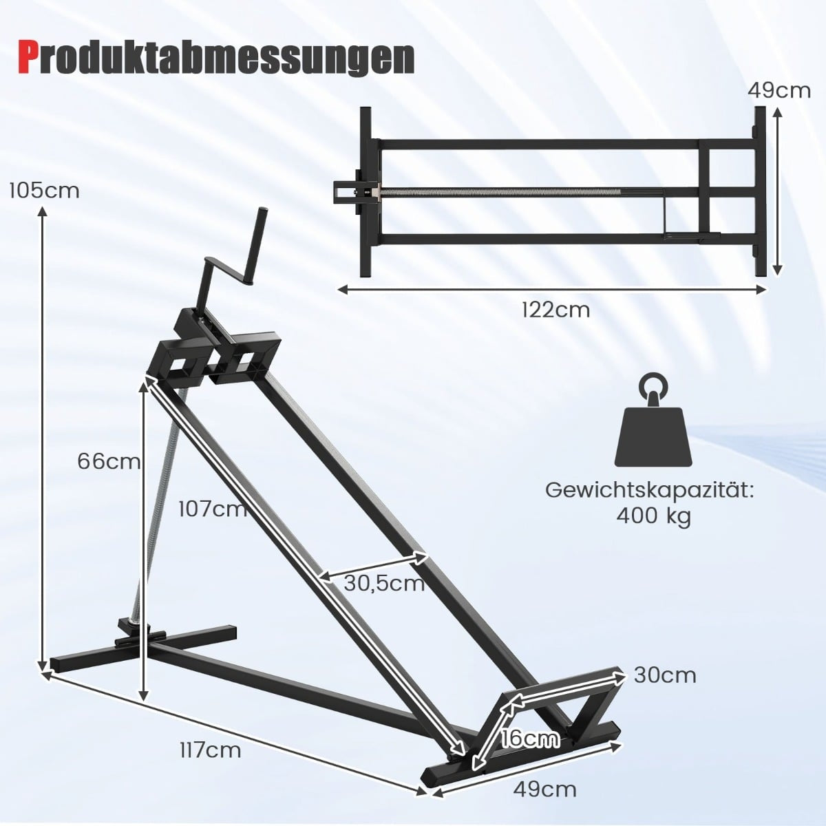 Lawn Tractor Lift, Adjustable, 400 kg Capacity, Foldable