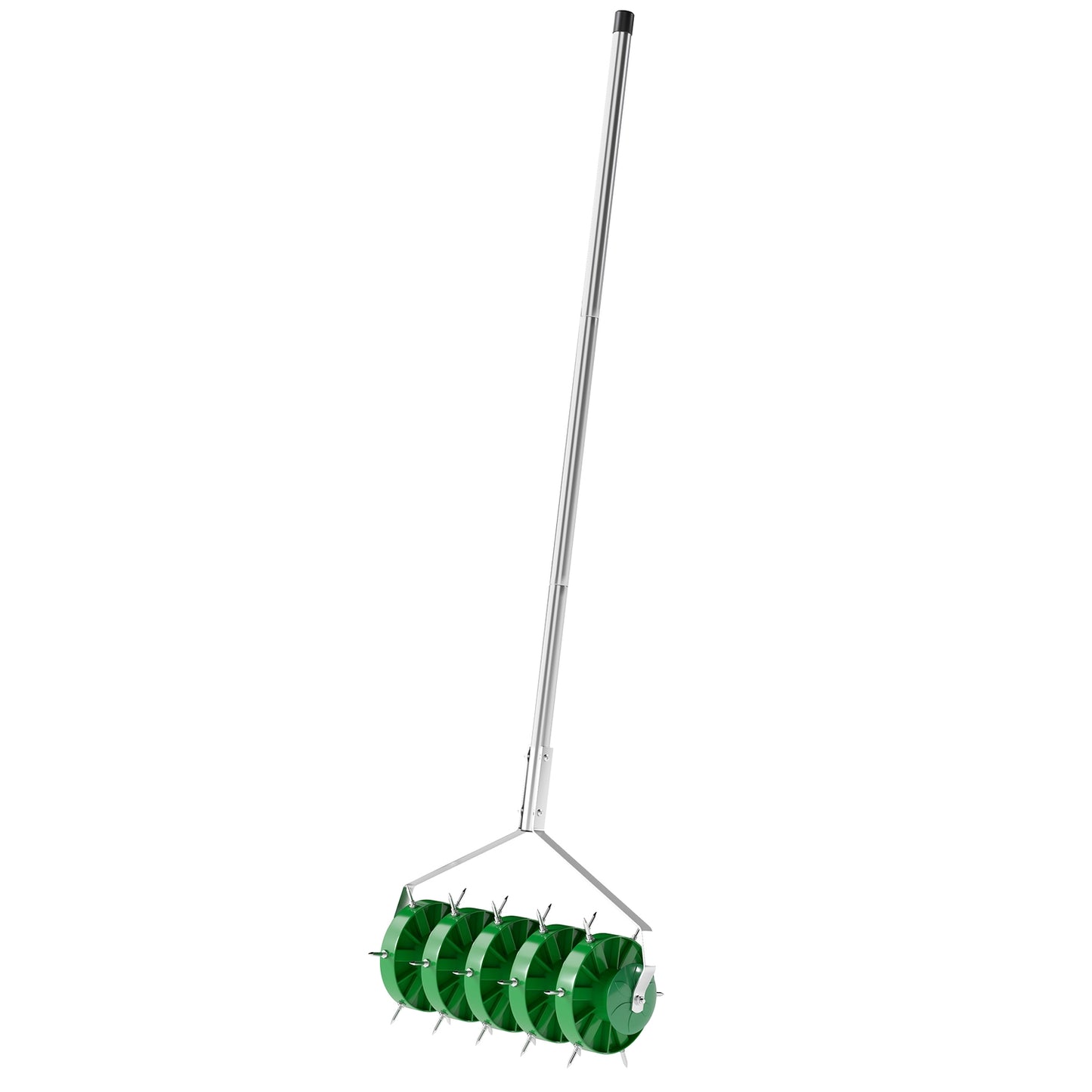 Manual lawn aerator, 45 cm wide, 30 iron spikes