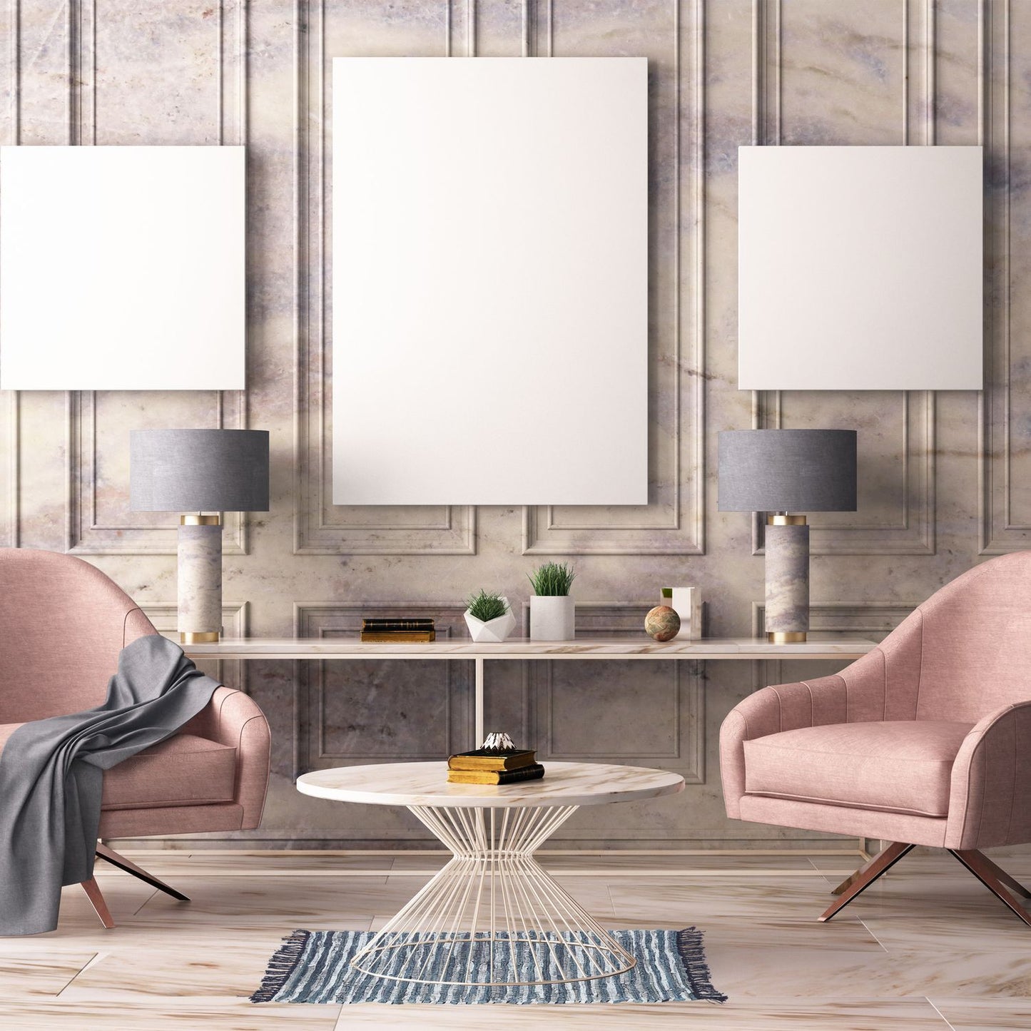 Leather & Cotton Runner Rug 60x100 cm