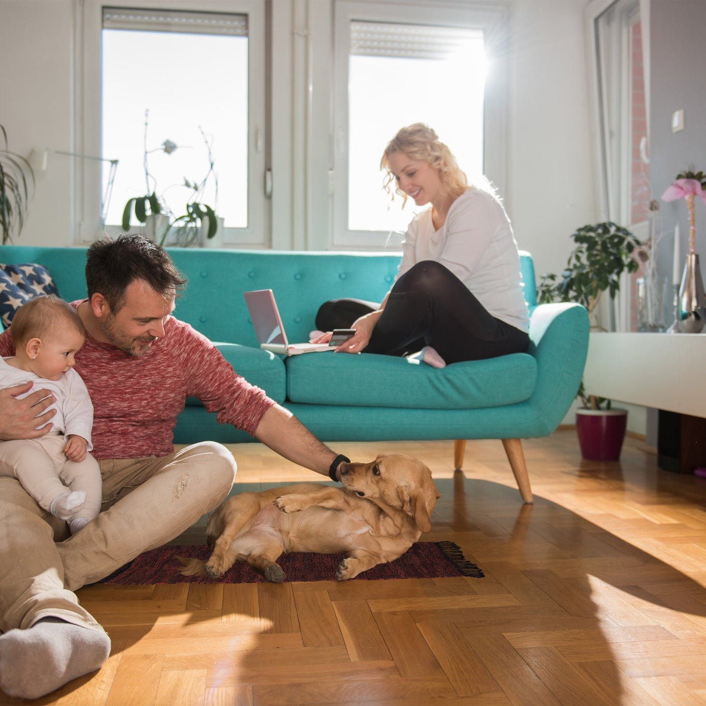 Leather & Cotton Runner Rug 60x100 cm