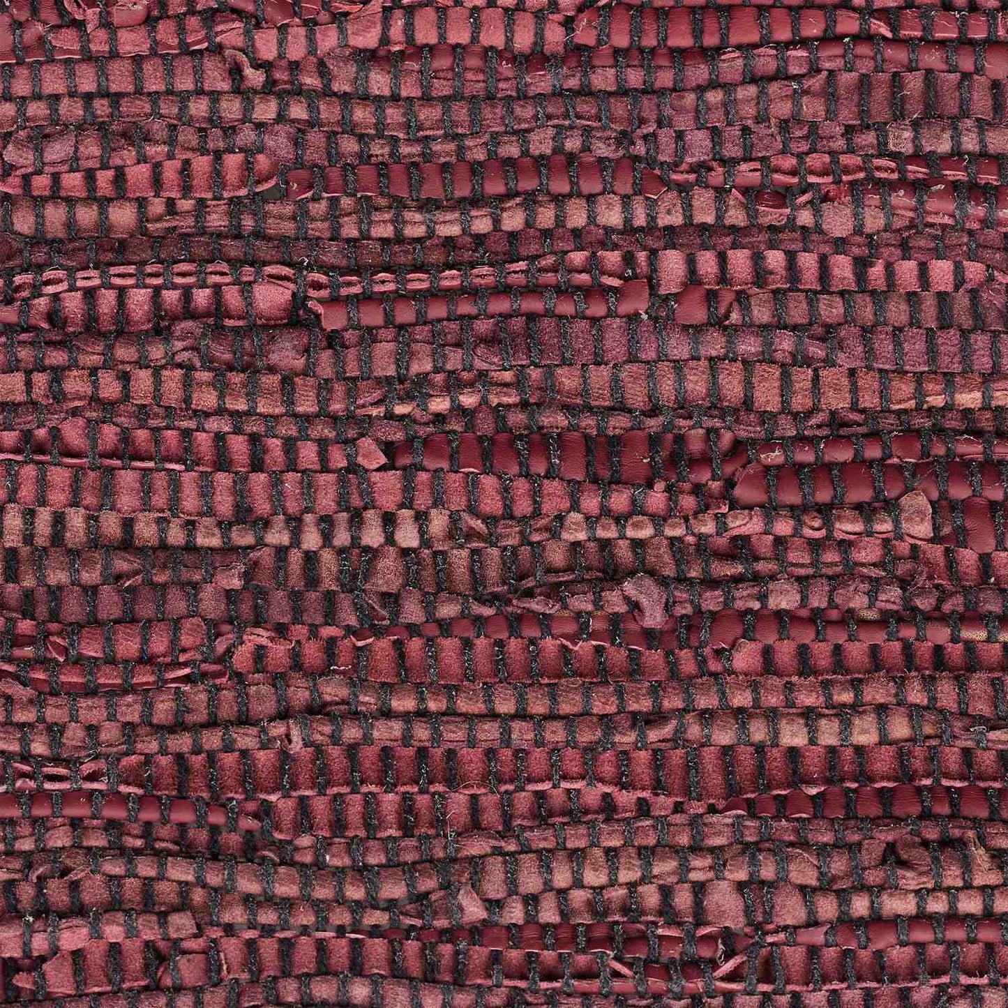 Leather & Cotton Runner Rug 60x100 cm