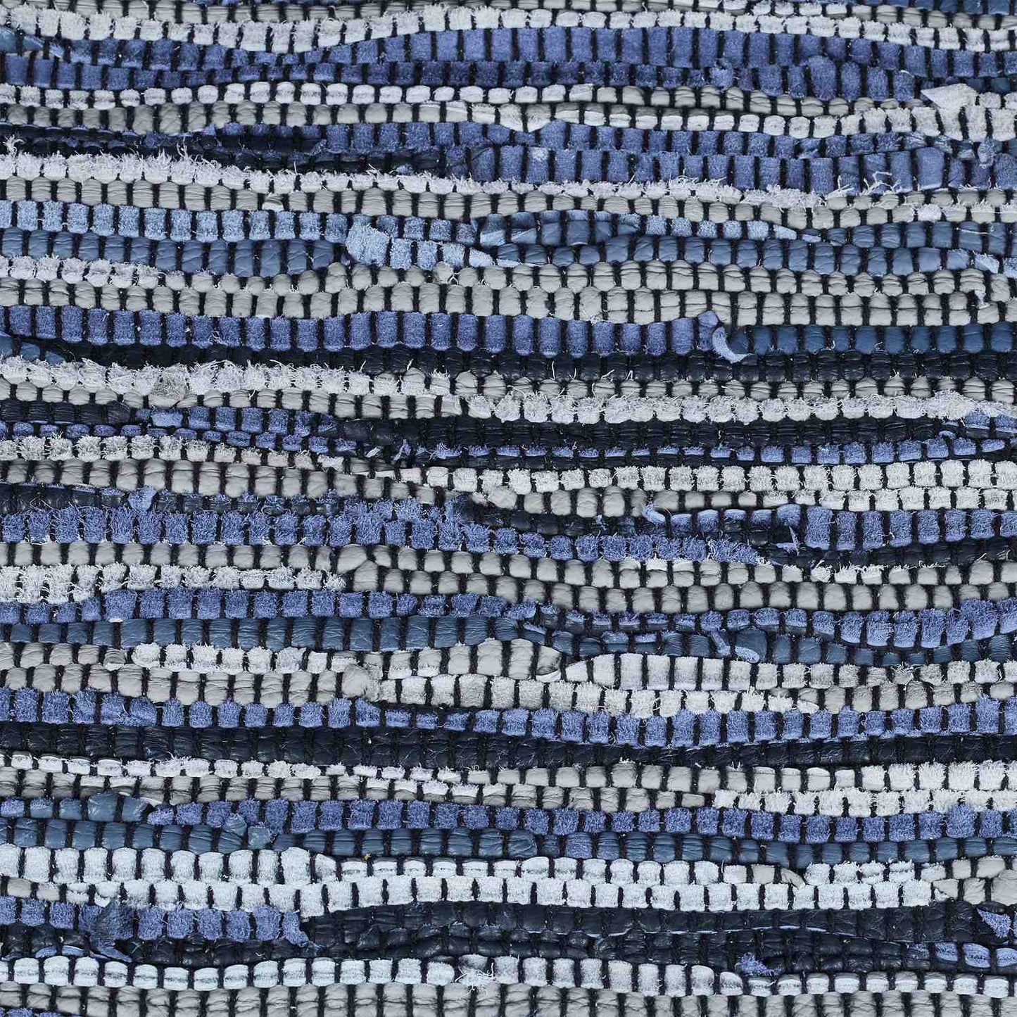 Leather & Cotton Runner Rug 60x100 cm