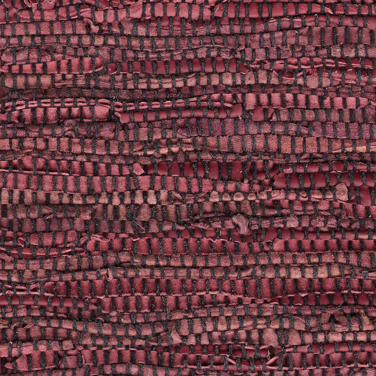 Leather & Cotton Runner Rug 60x100 cm