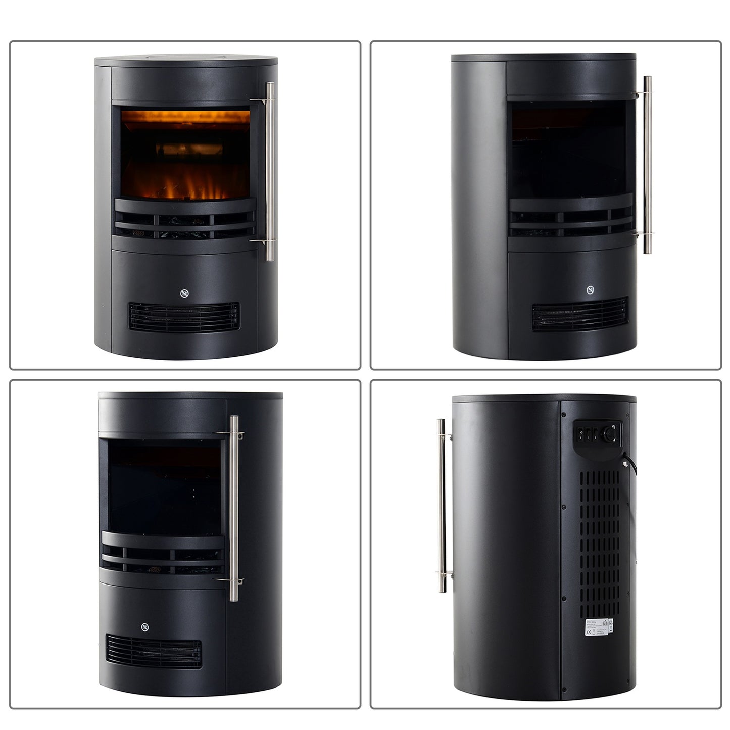 Electric stove, Flame effect, 900/2000W, 41x41x64.5cm