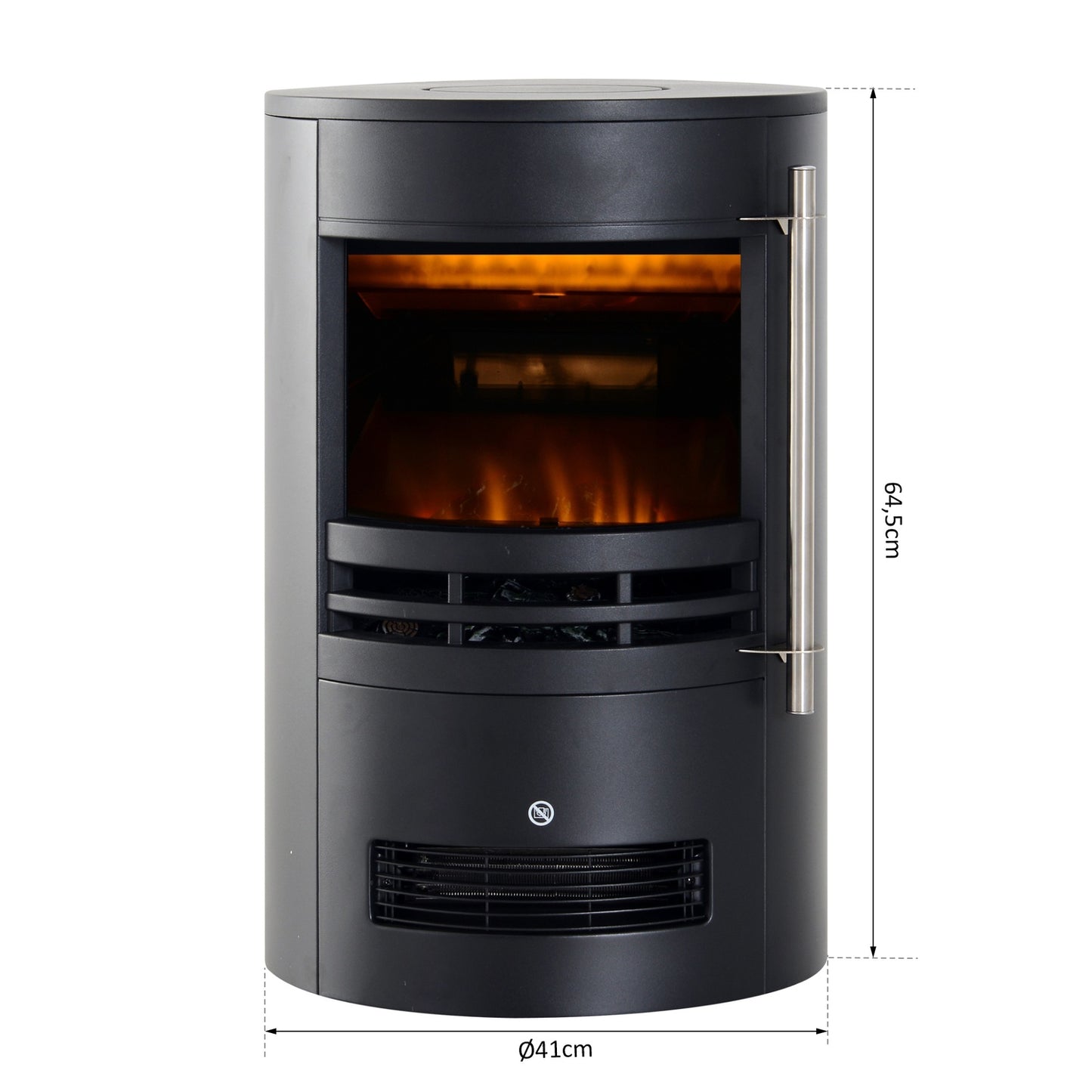 Electric stove, Flame effect, 900/2000W, 41x41x64.5cm