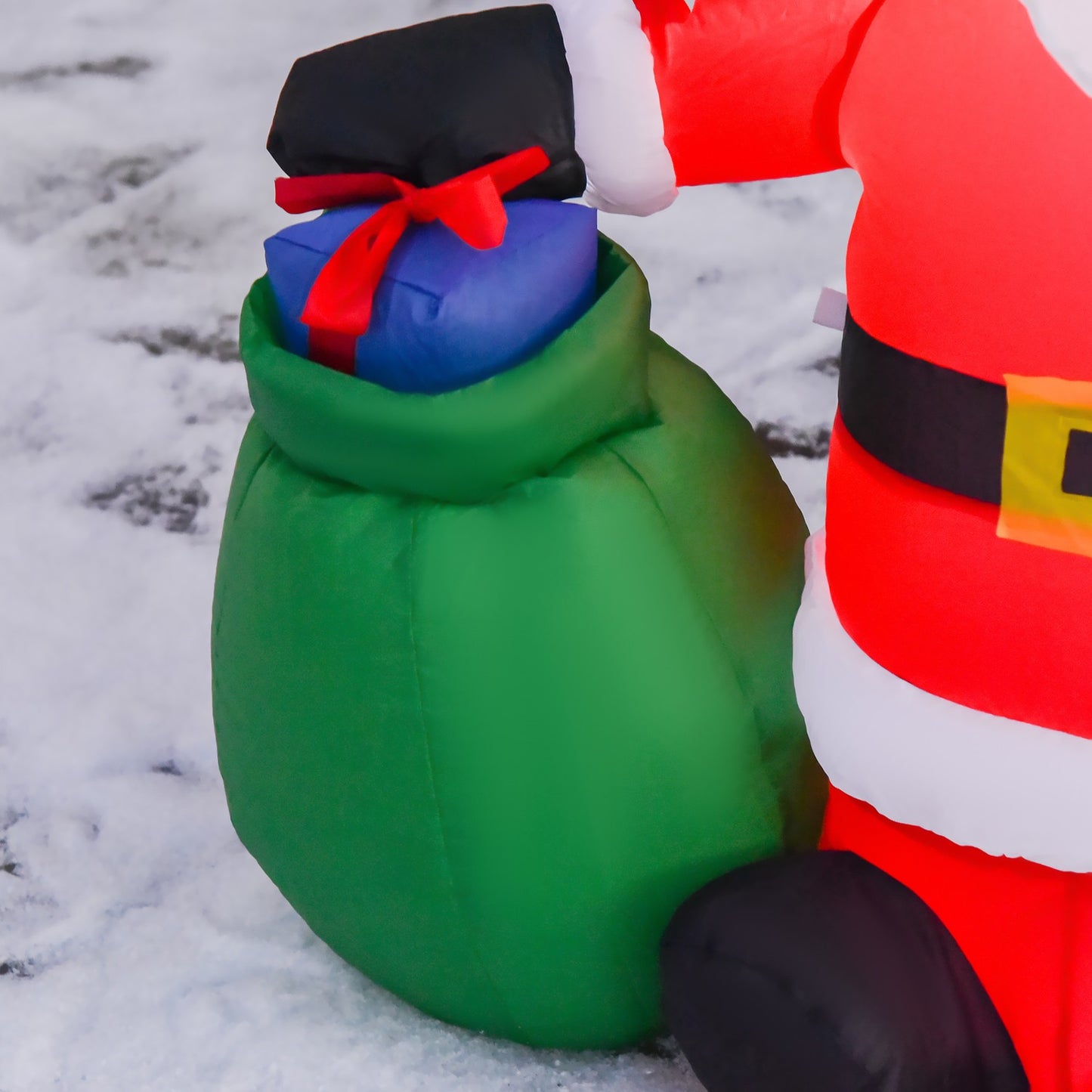 LED inflatable Santa Claus & snowman - 70x45x120 cm, warm white