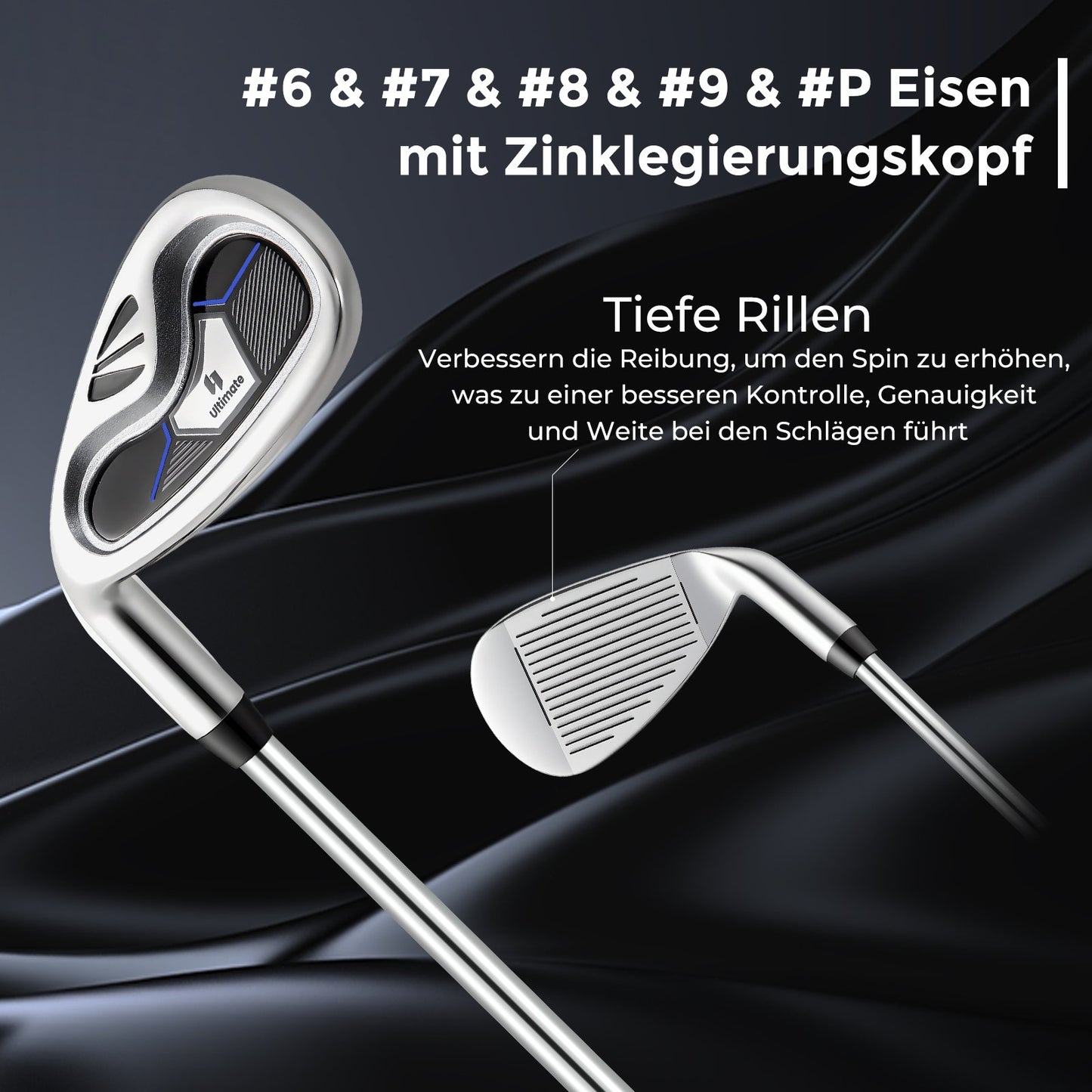 Left-Handed Men's Complete Golf Club Set with Bag