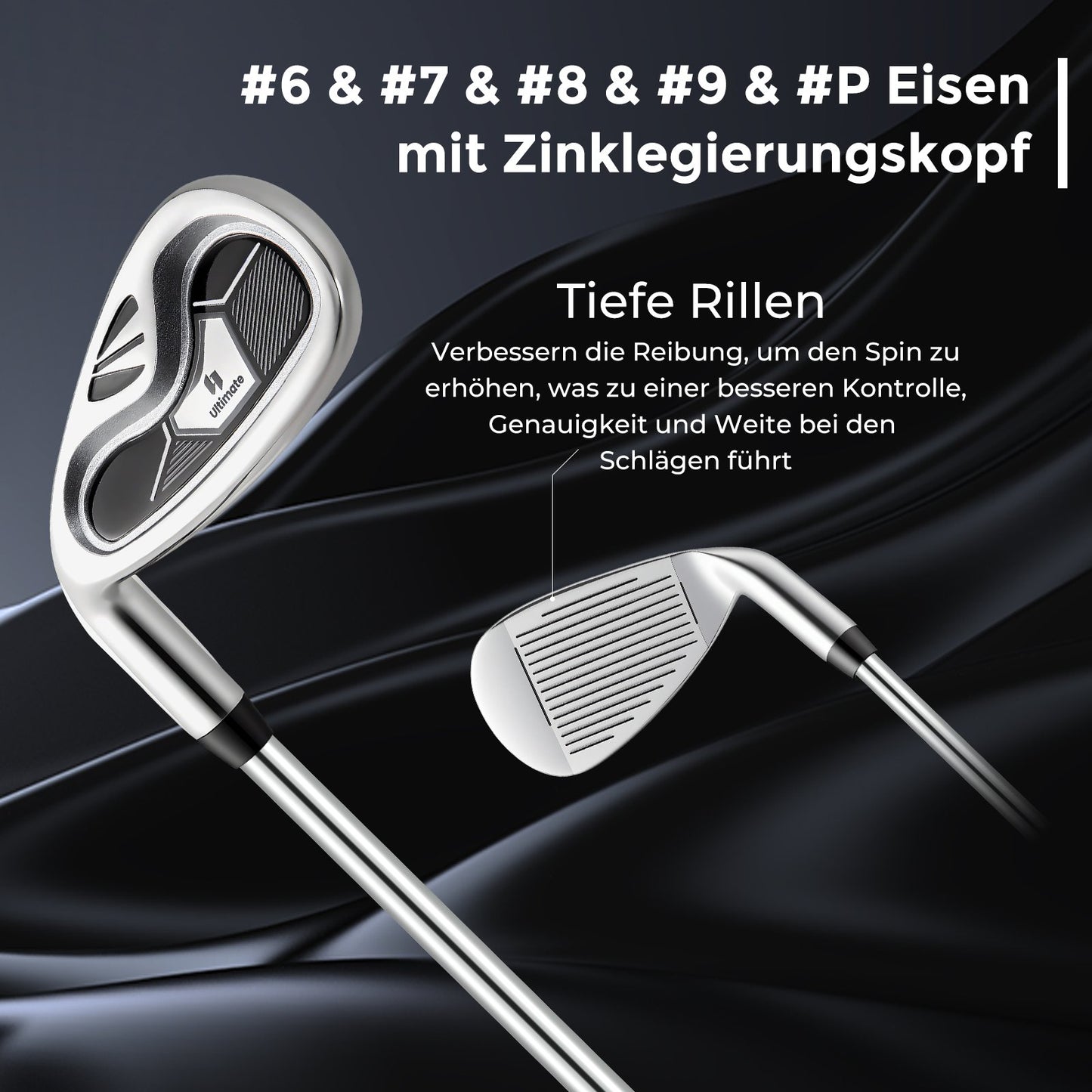 Left-Handed Men's Complete Golf Club Set with Stand Bag