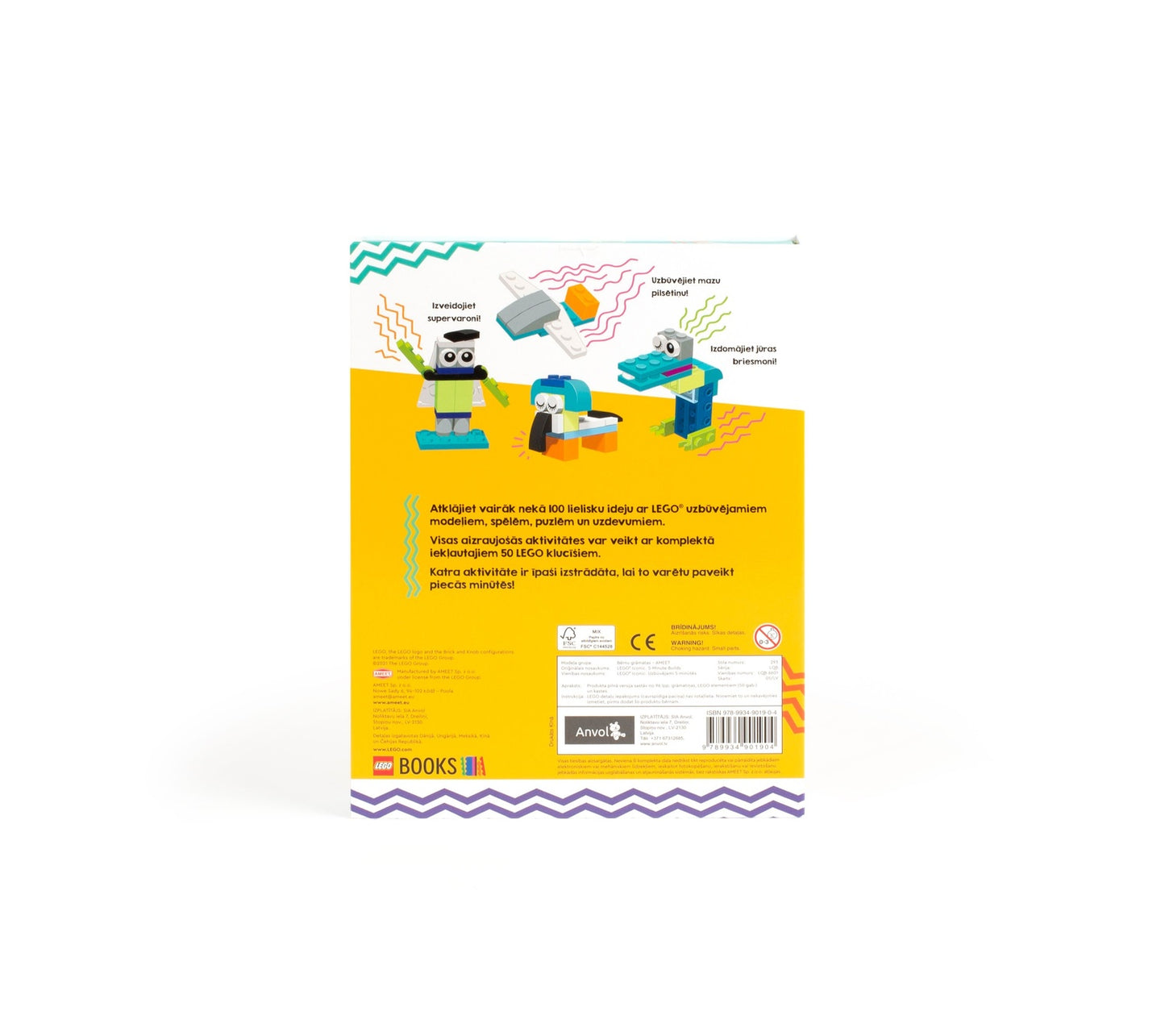 Lego Iconic Activity Book "5-Minute Builds"- Latvian