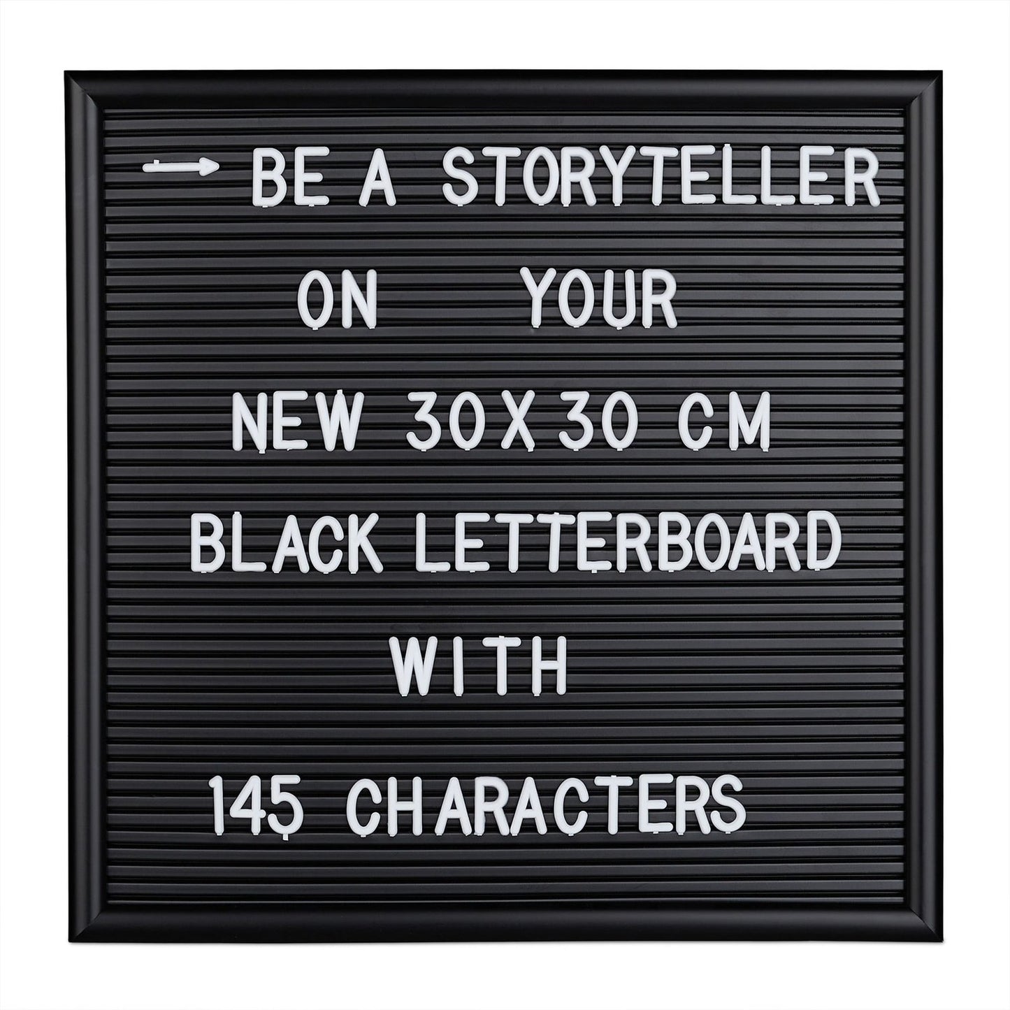 Letter Board 30x30 cm – 145 Characters, Framed