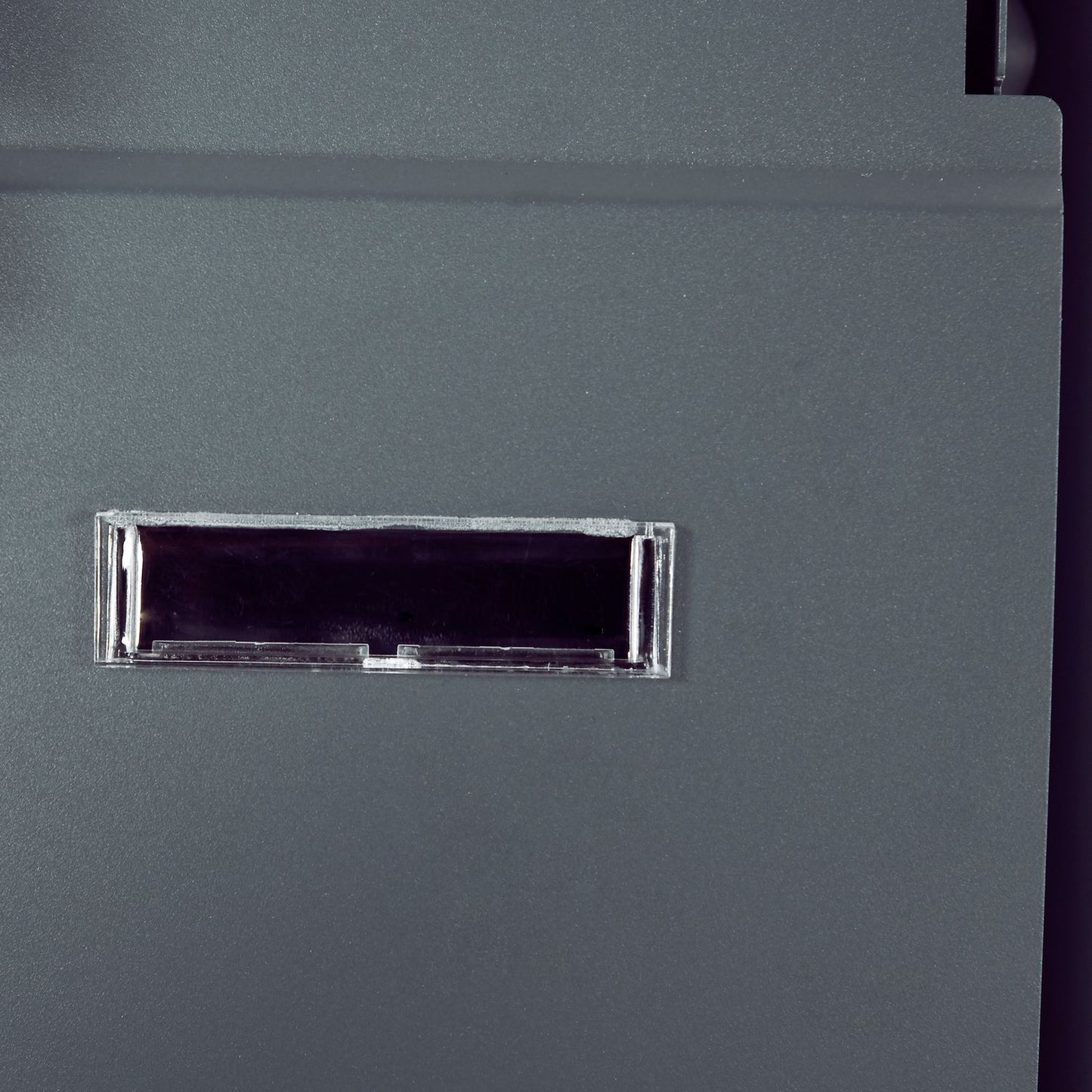 Letterbox with rack, magazine compartment & window, steel