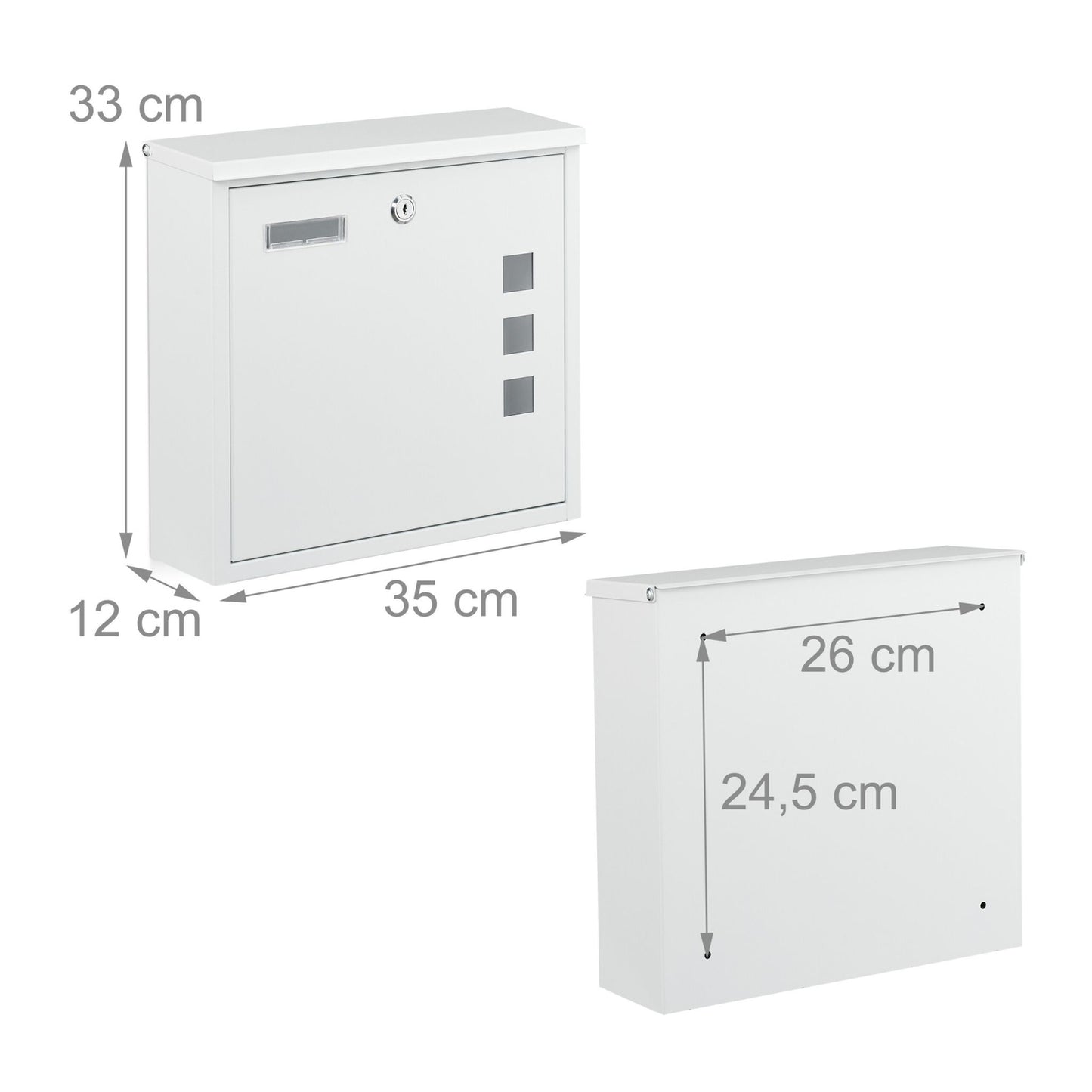Letterbox with Viewing Window – Wall-Mounted, Iron, C4 Slot