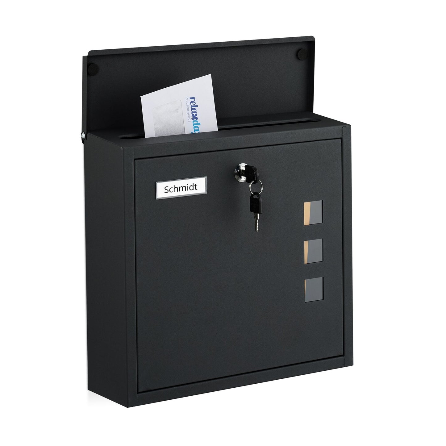 Letterbox with Viewing Window – Wall-Mounted, Iron, C4 Slot
