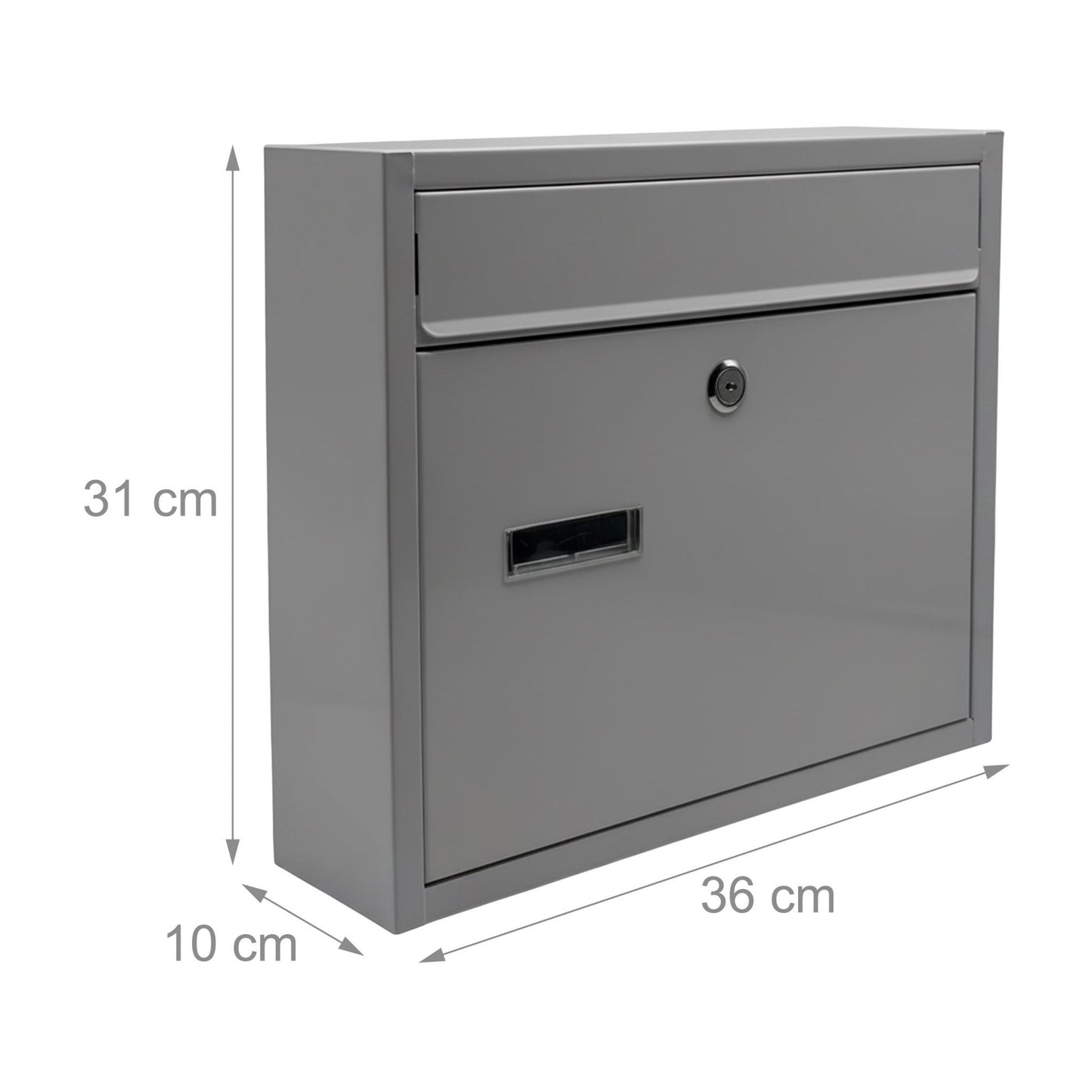 Letterbox with Wide Slot, Powder-Coated Metal