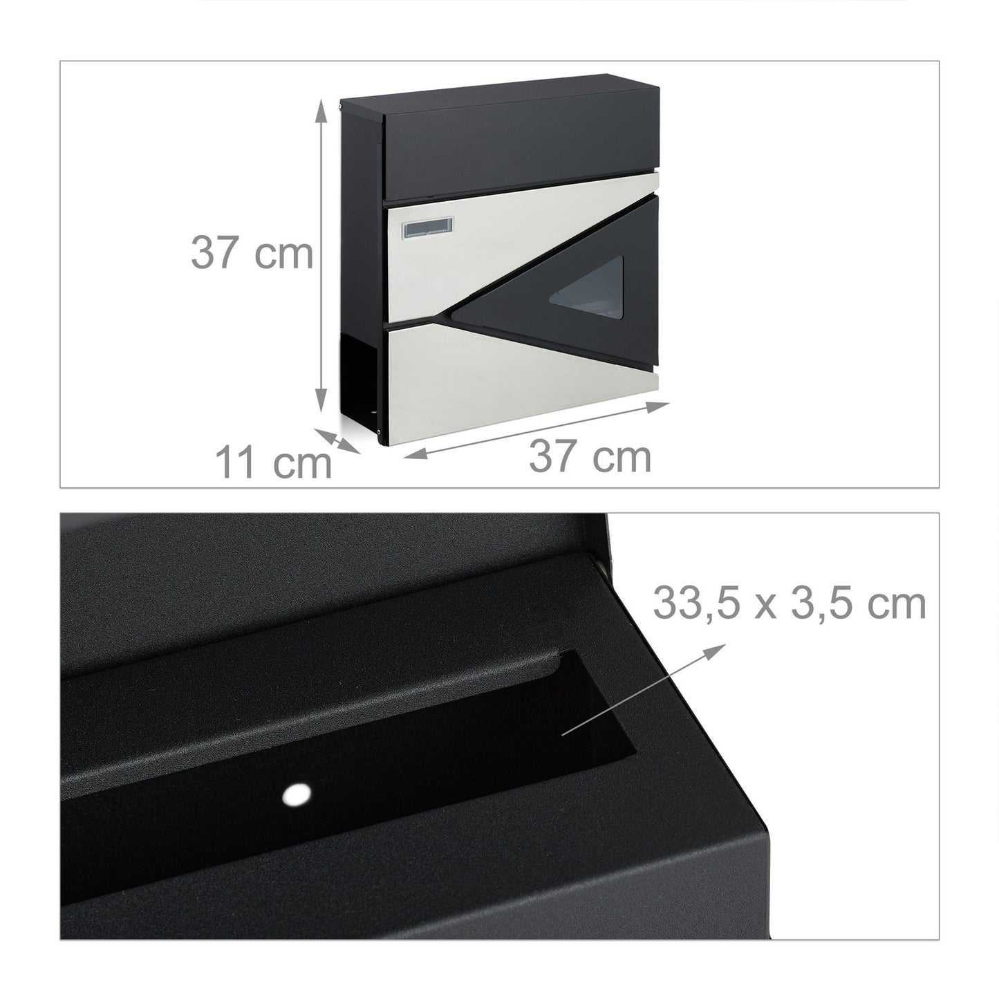 Letterbox with newspaper holder