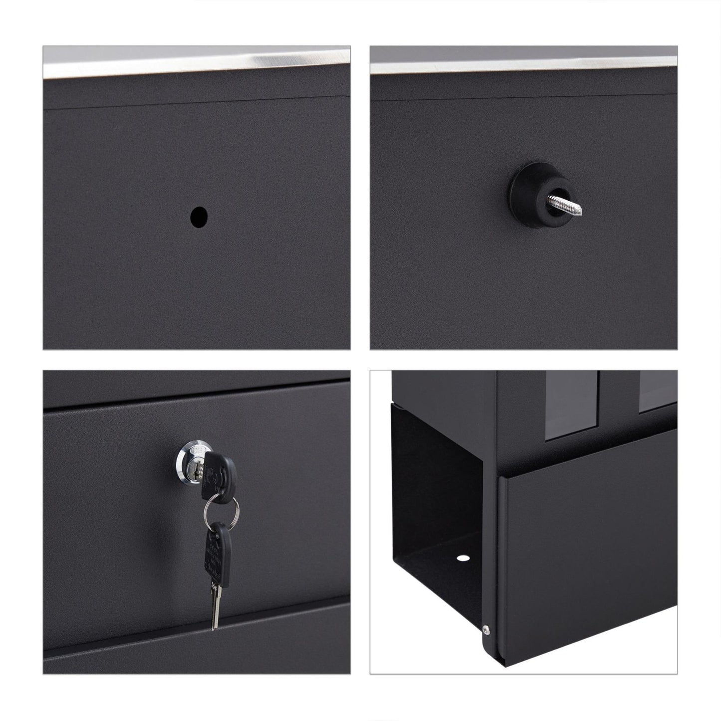 Letterbox with newspaper holder