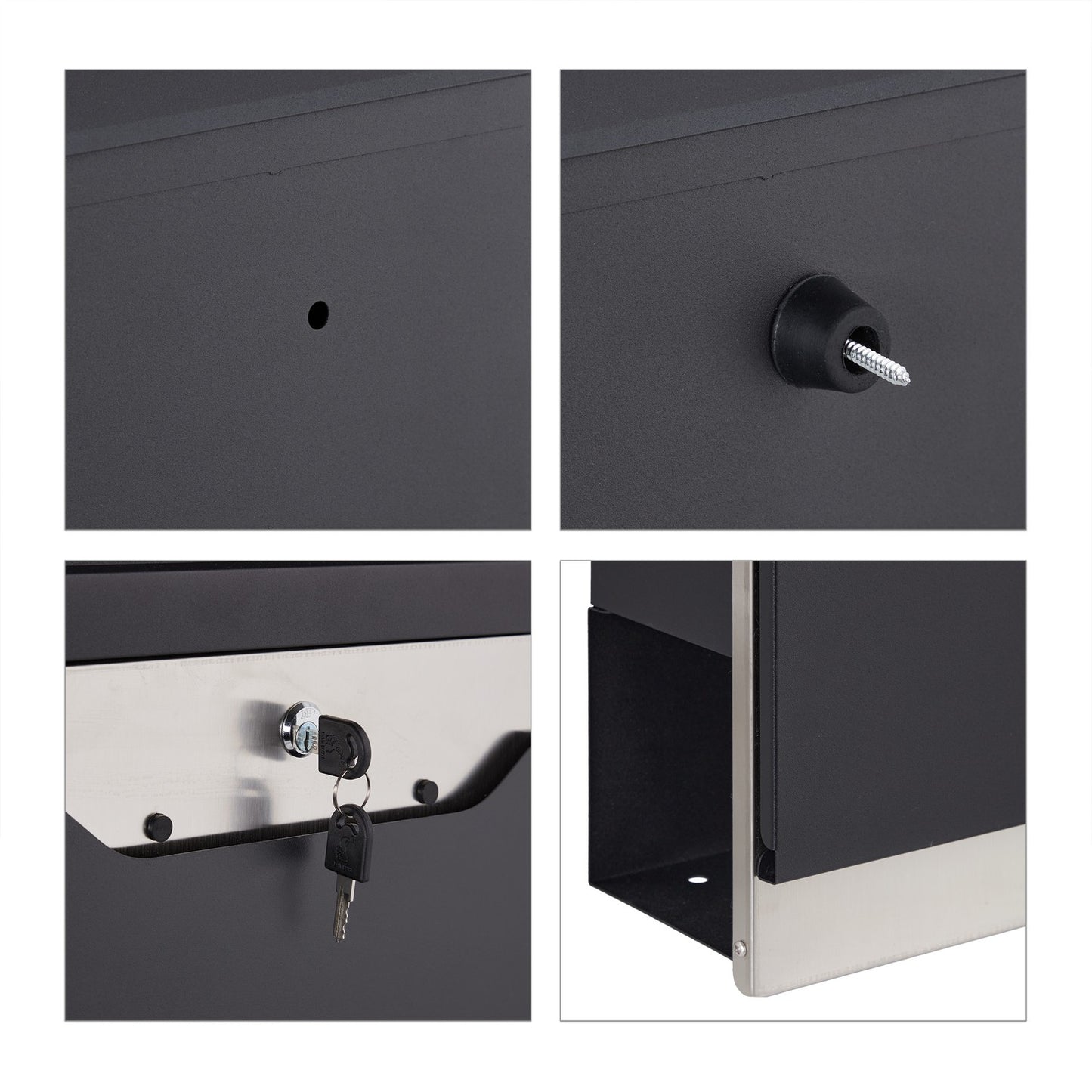 Letterbox with newspaper holder