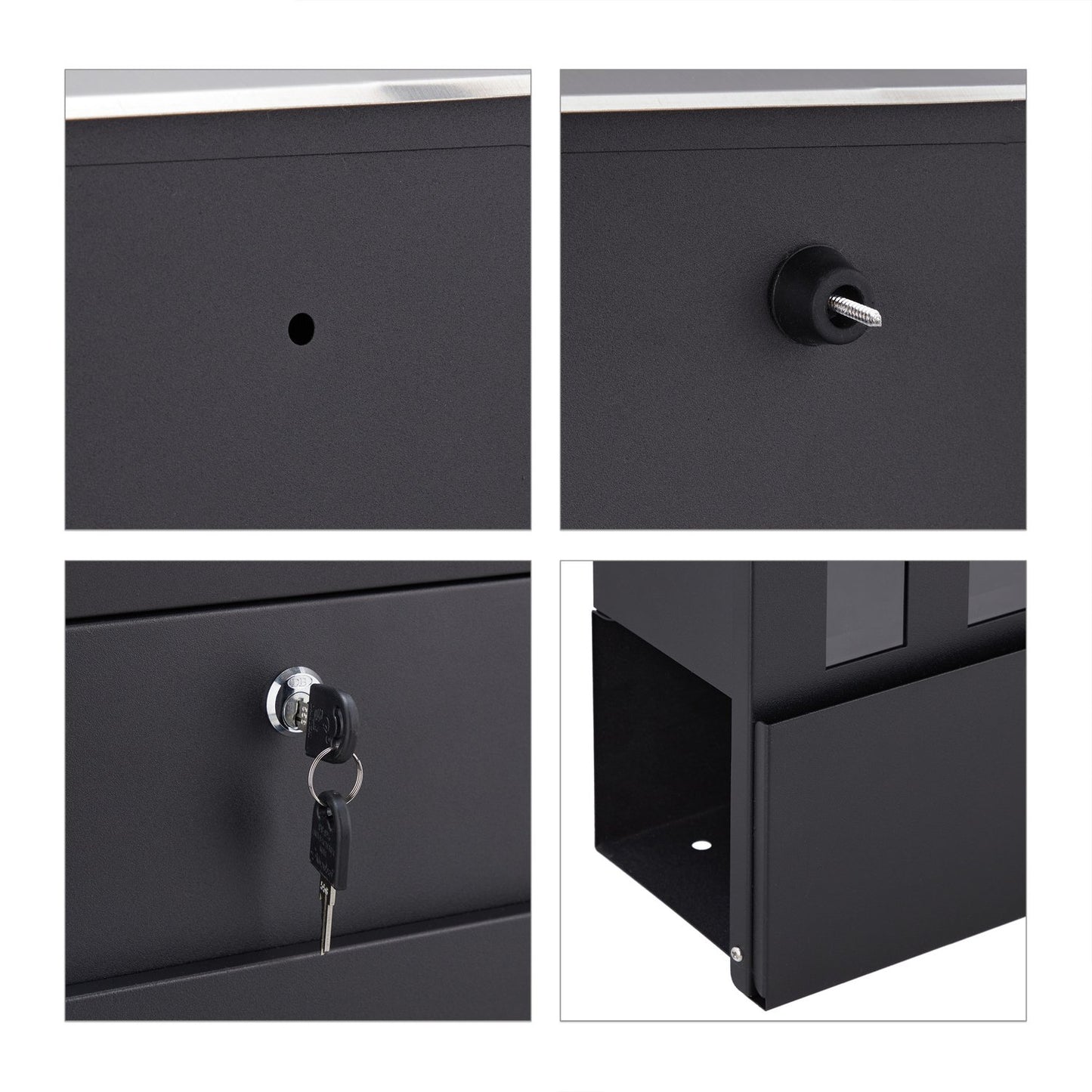 Letterbox with newspaper holder