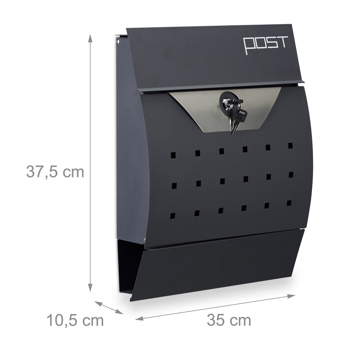 Letterbox with newspaper holder