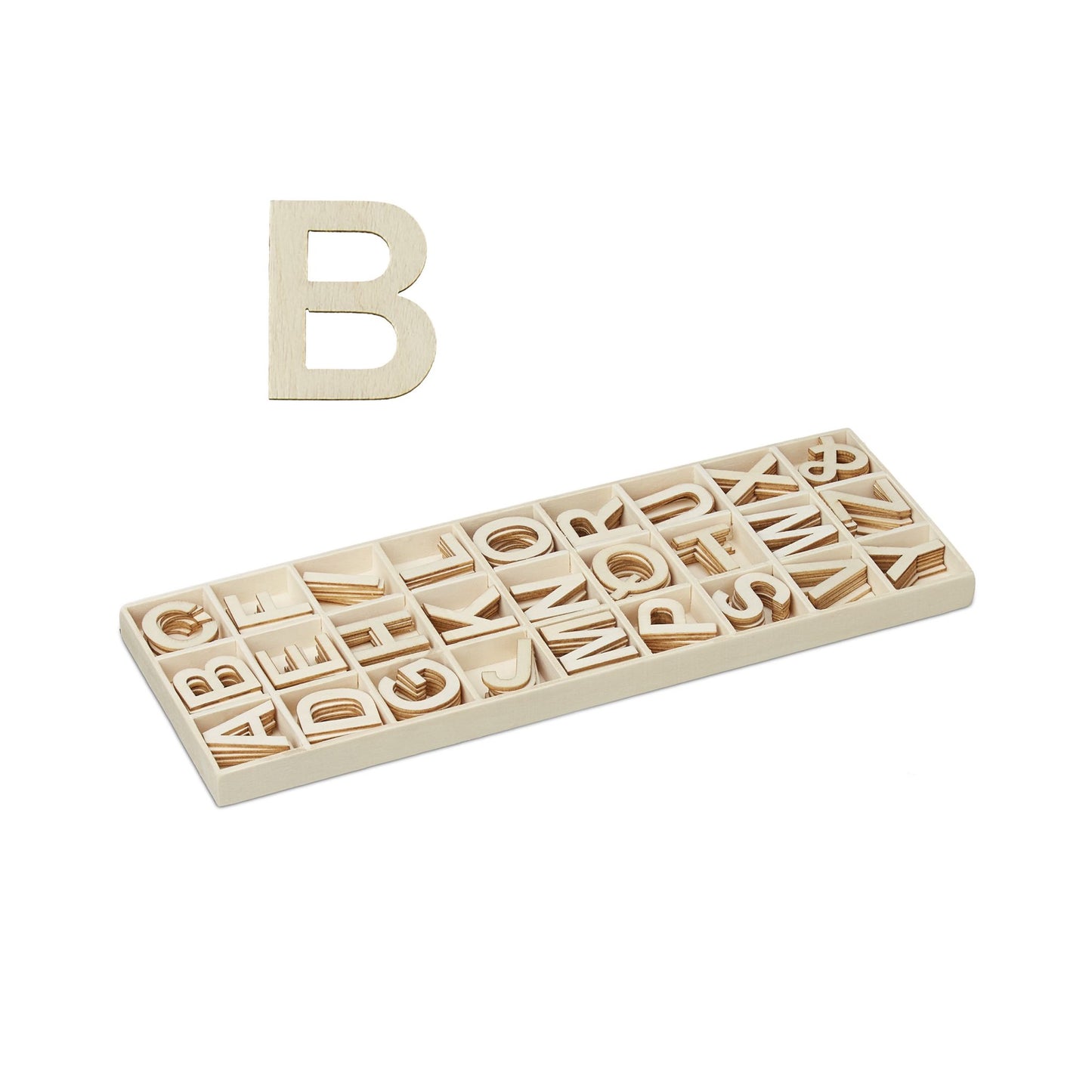 Letter set in wood 162 pcs.