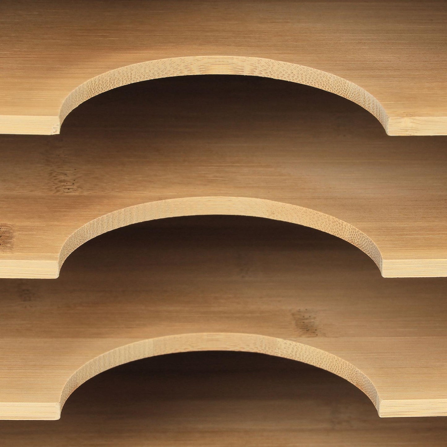 Letter tray in bamboo with 5 compartments