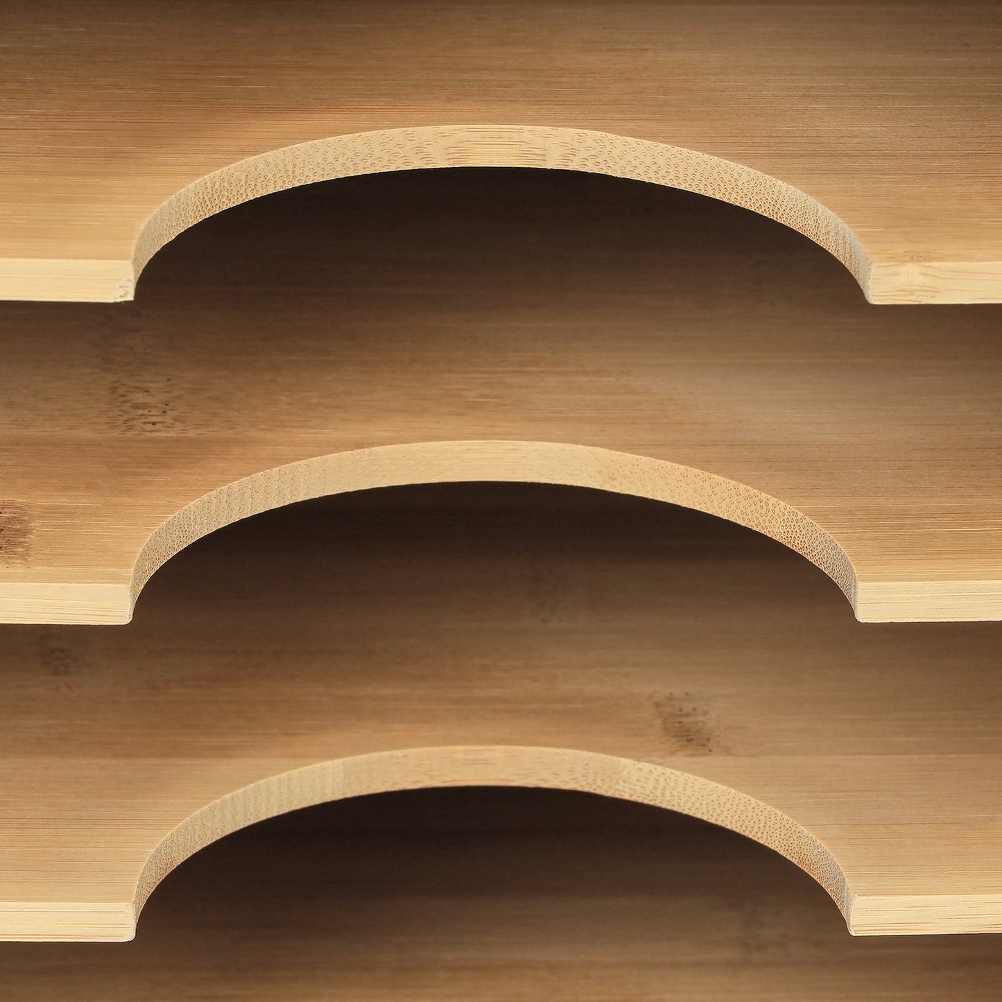 Letter tray in bamboo with 5 compartments