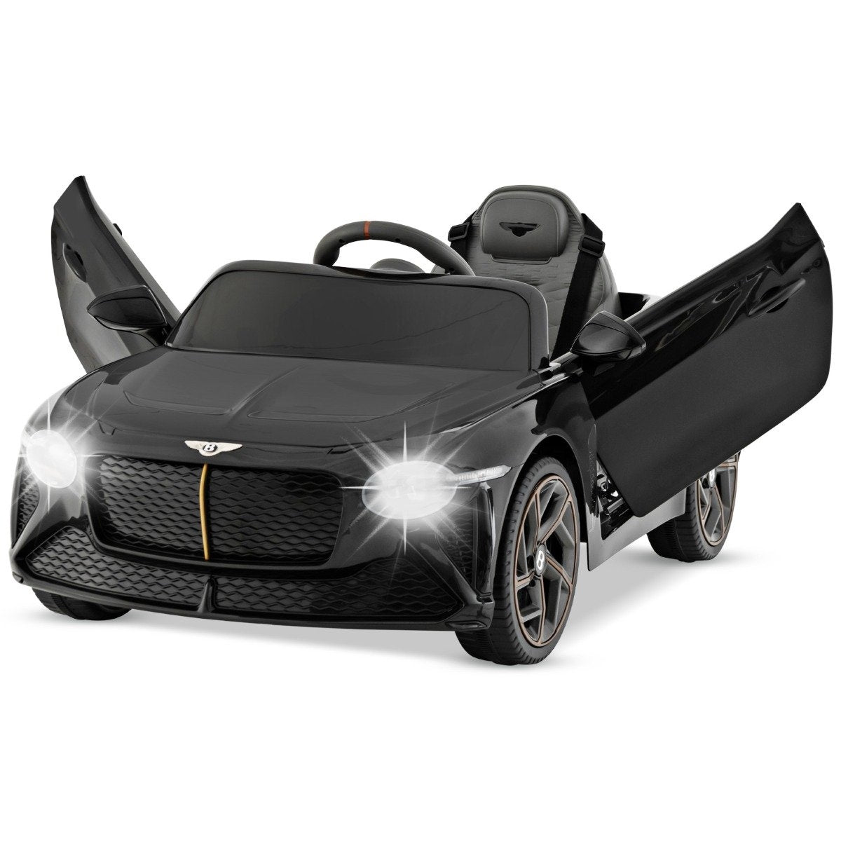Licensed Bentley Bacalar children's vehicle with remote control & scissor doors & suspension black