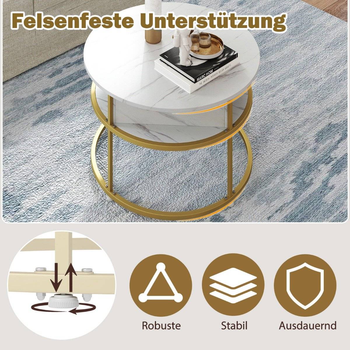 Lift-Top Coffee Table with Hidden Storage, Adjustable Height