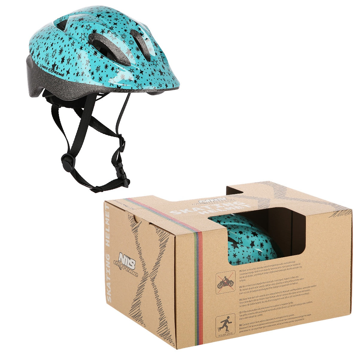 Light Blue Helmet, Adjustable Size 51-58 cm