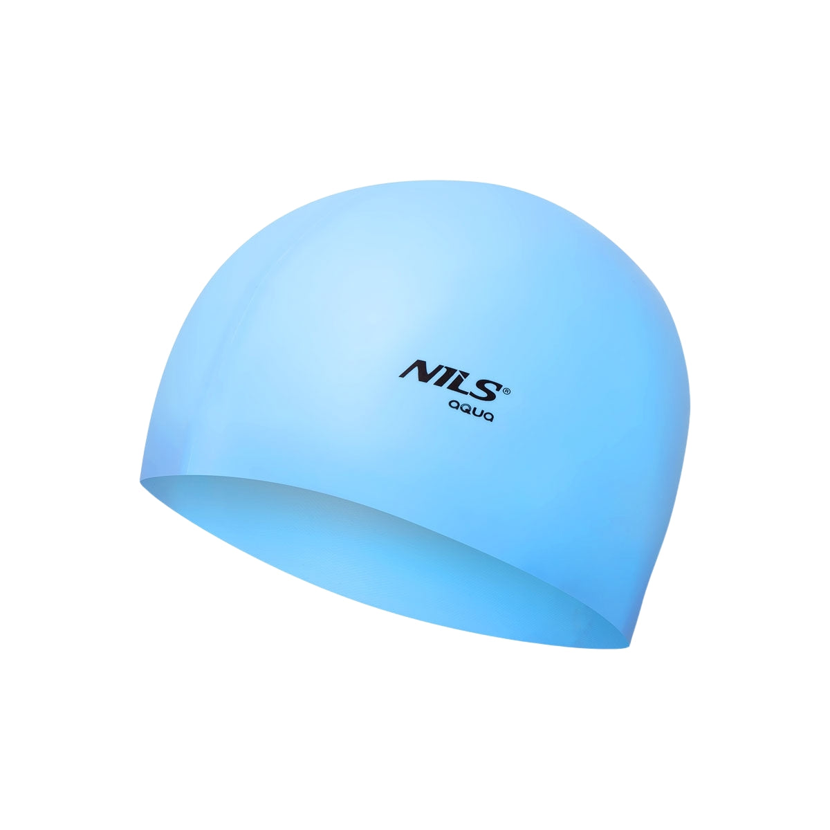 Light Blue Silicone Swimming Cap, Solid Color