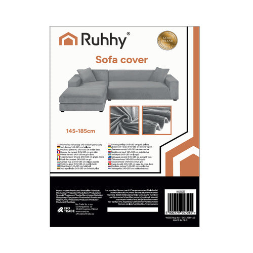Light Gray Sofa Cover, 145-185cm, Stretch Fabric