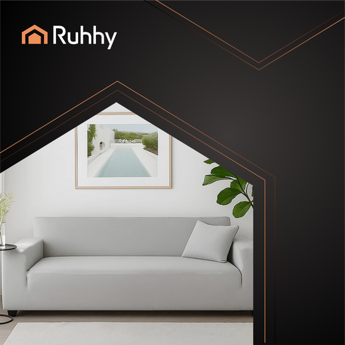 Light Gray Sofa Cover, 145-185cm, Stretch Fabric
