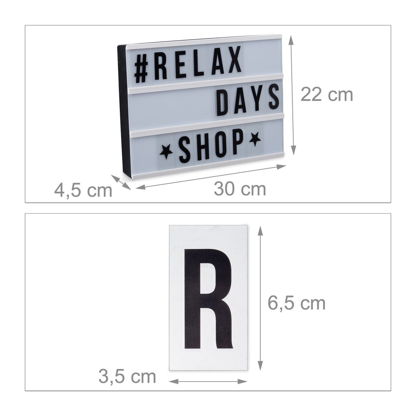 Light box with 3 rows