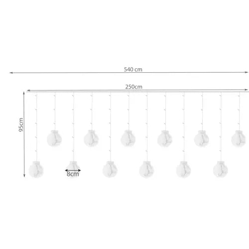 Light curtain 108LED USB warm white KŚ19736
